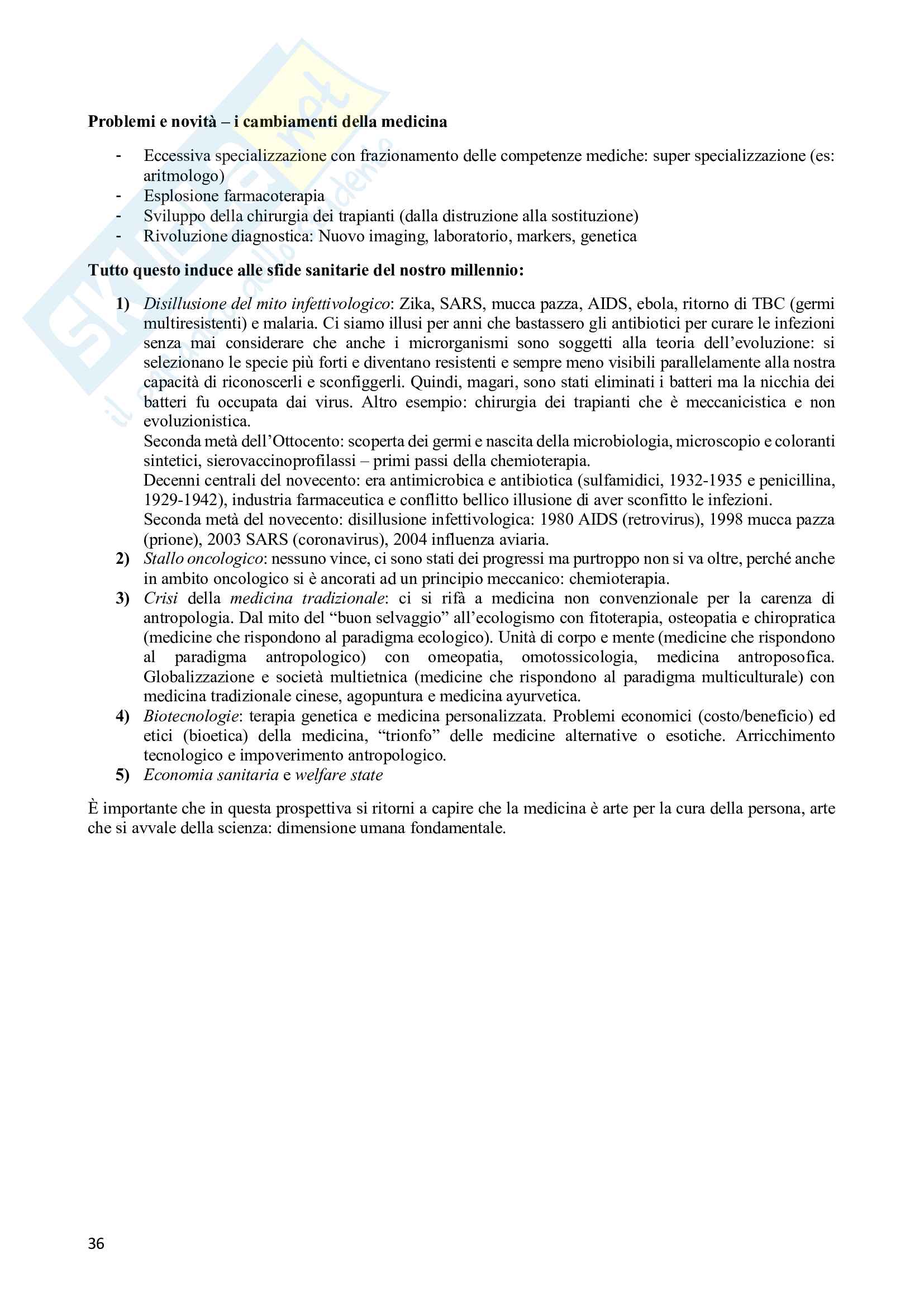 Scienze umane e storia della medicina Pag. 36
