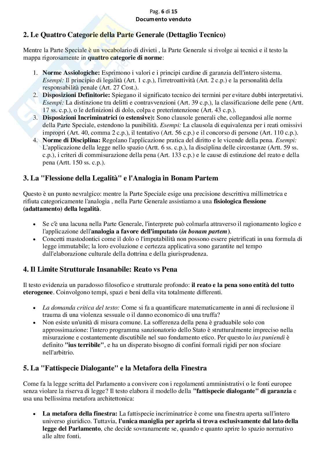 Riassunto esame Diritto penale parte speciale, Prof. Marra Gabriele, libro consigliato Compendio breve Eccezione come regola nel diritto penale, Giunta Pag. 6