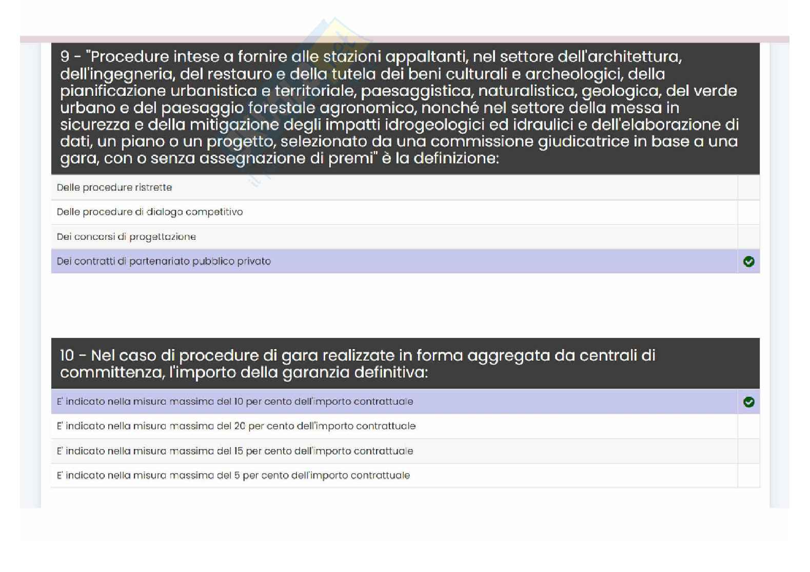 Domande esame Legislazione sugli appalti pubblici Pag. 6