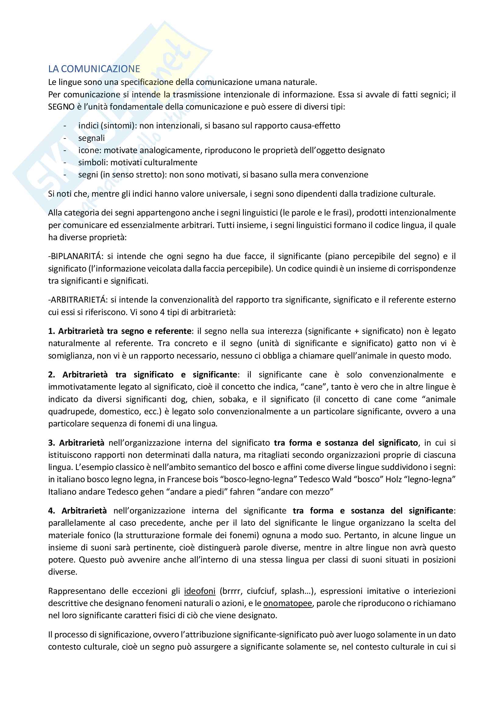 Glottologia Corso Di Laurea In Lettere Unito