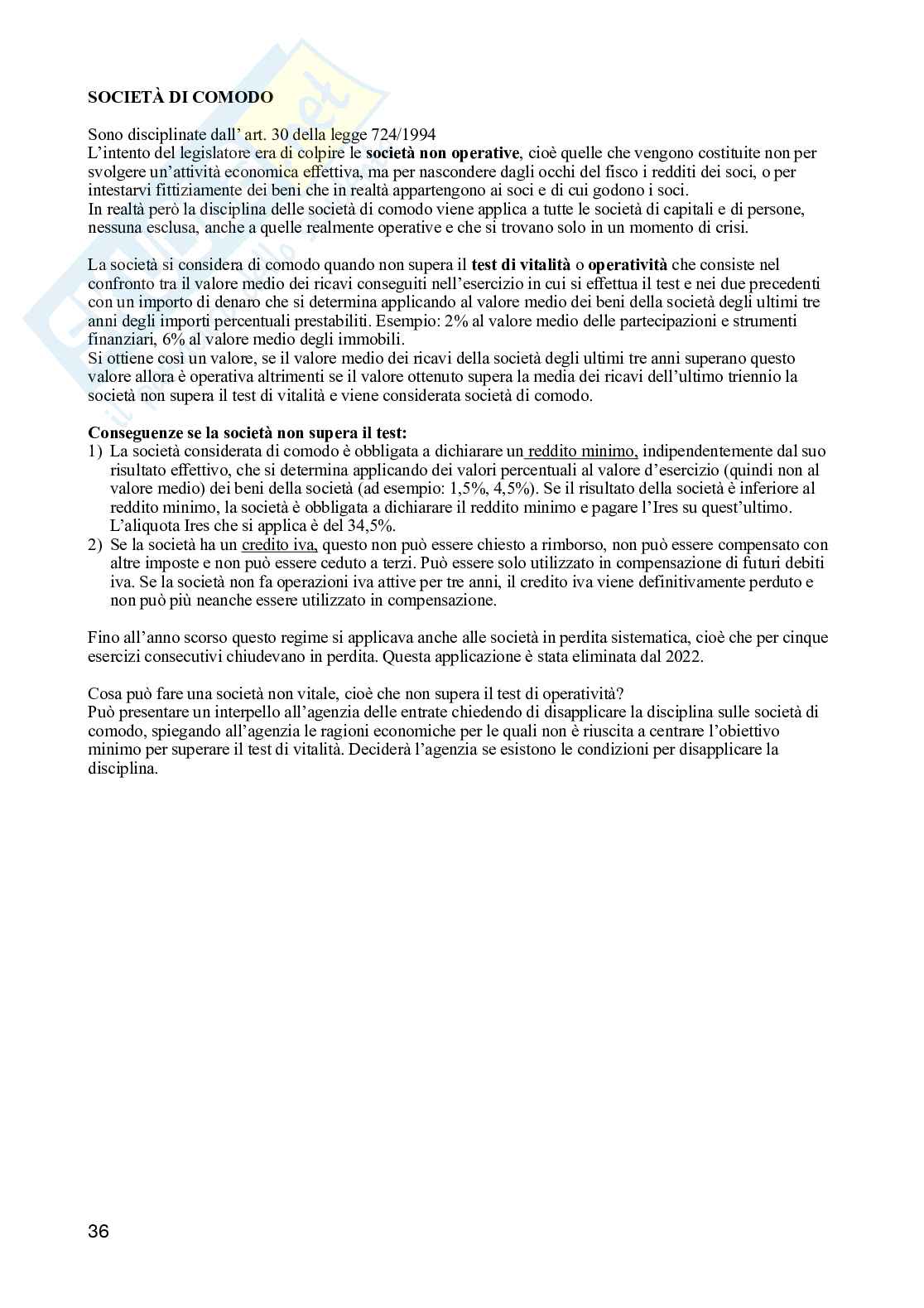 Appunti completi delle lezioni di Diritto tributario  Pag. 36
