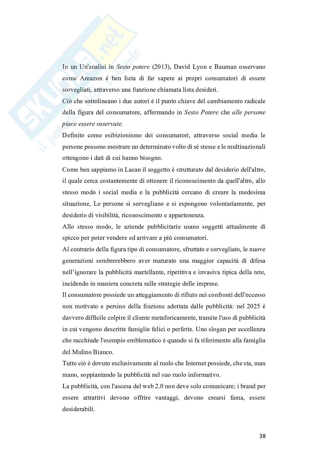 Tra immagine e desiderio: l'influenza della pubblicità secondo la teoria Lacaniana  Pag. 41