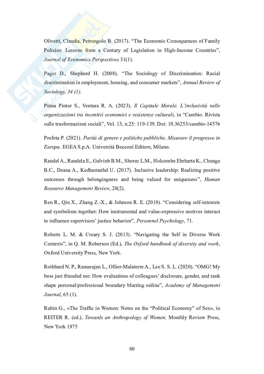 Razzismo e differenze di genere nelle organizzazioni in epoca contemporanea Pag. 81