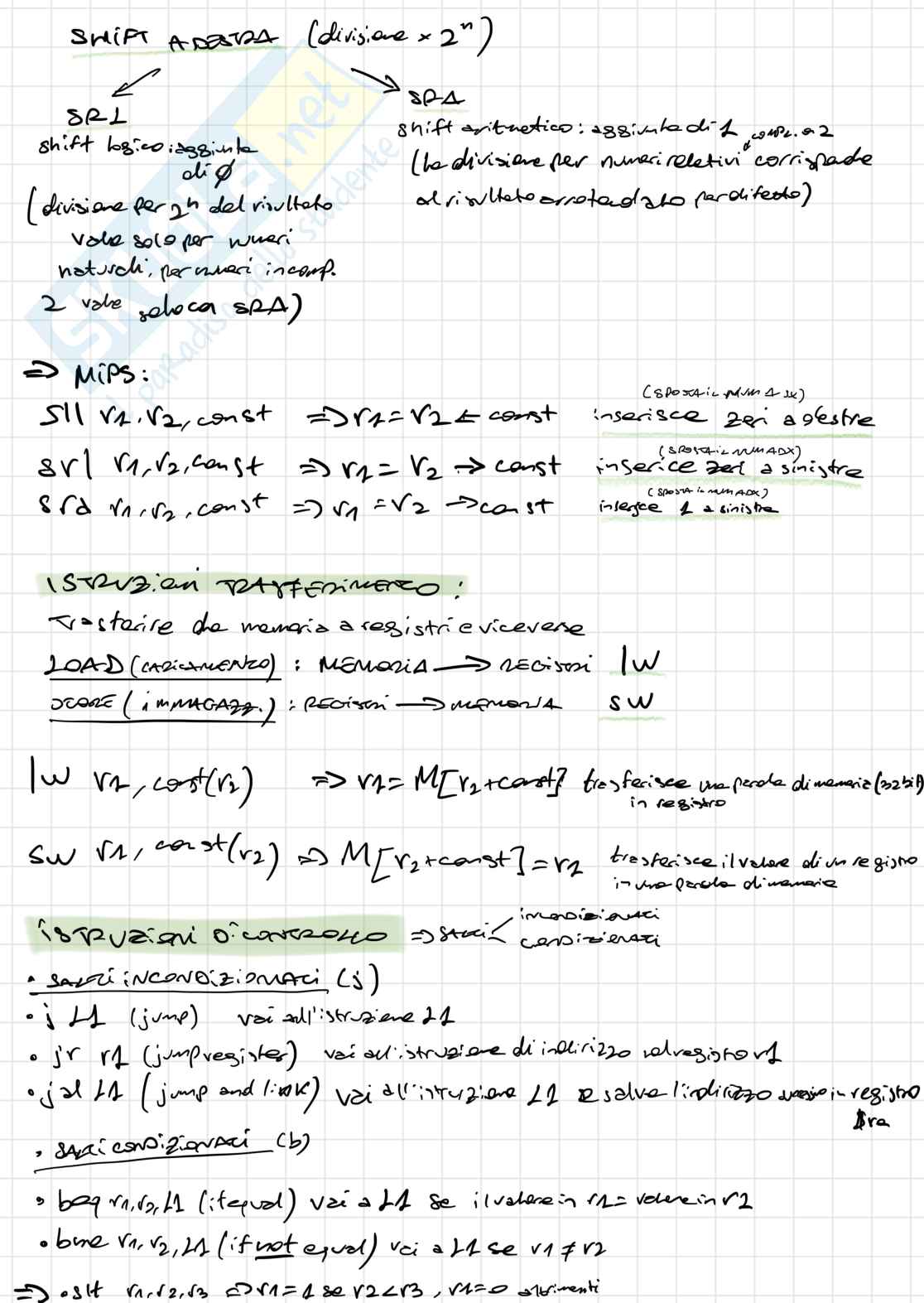 Esercizi riassuntivi Calcolatori elettronici Pag. 2