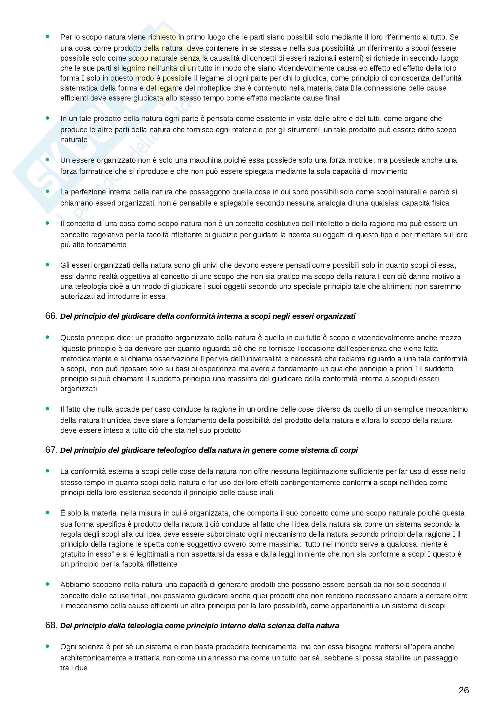 Riassunto esame Critica del giudizio Kant Pag. 26