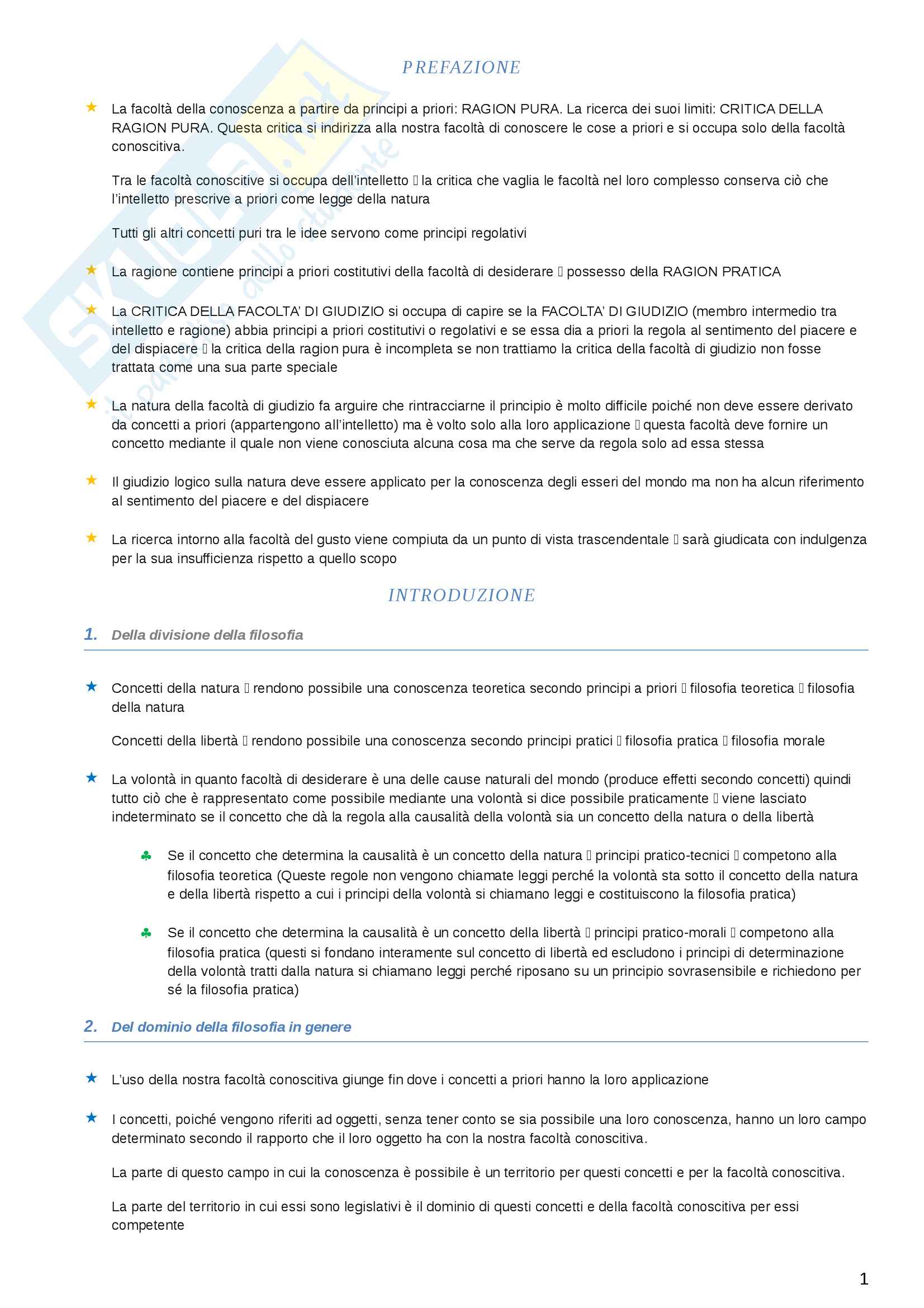 Critica Alla Ragion Pura Riassunto