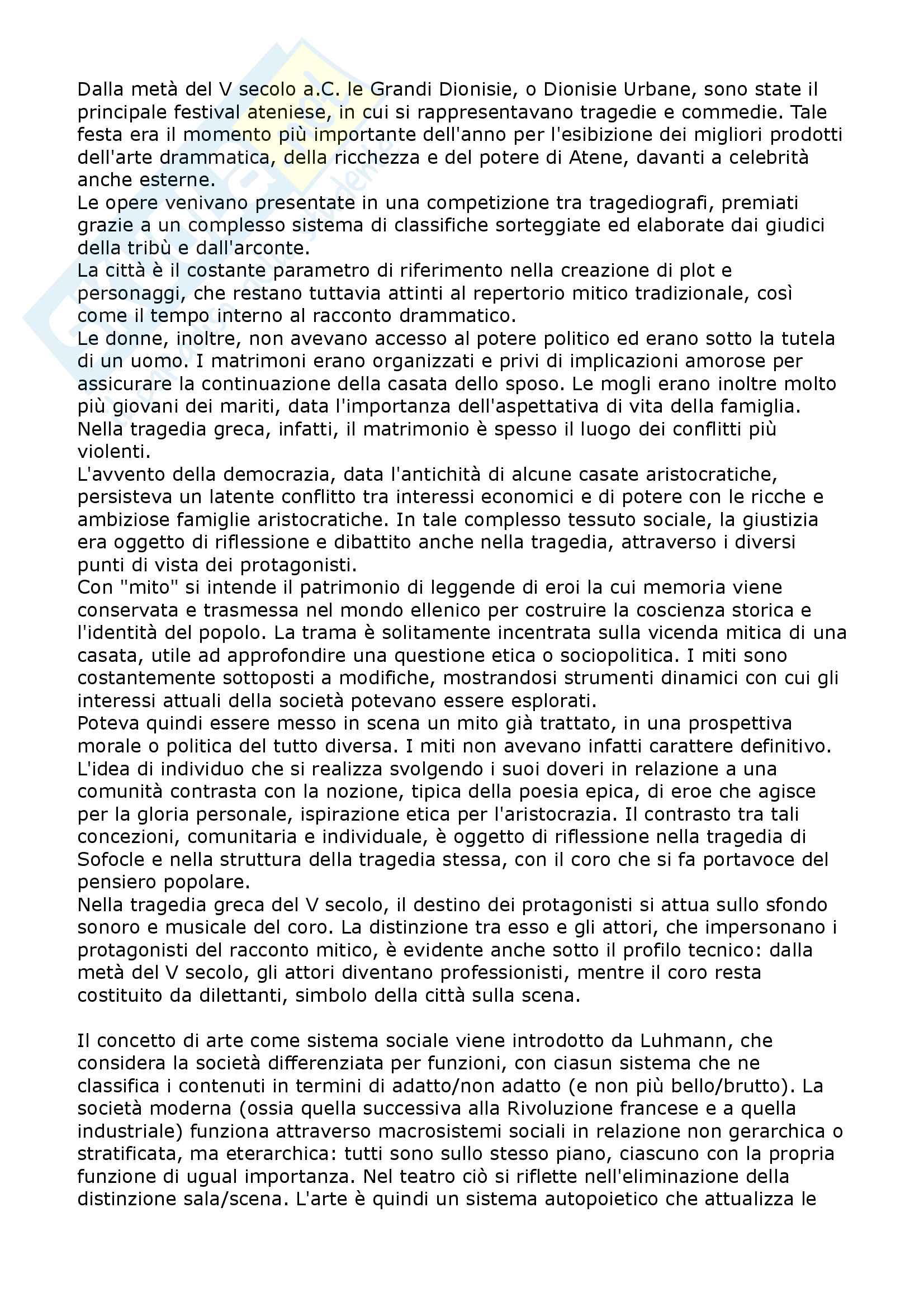 Appunti Forme e linguaggi del teatro e dello spettacolo, prof. Gemini Pag. 6