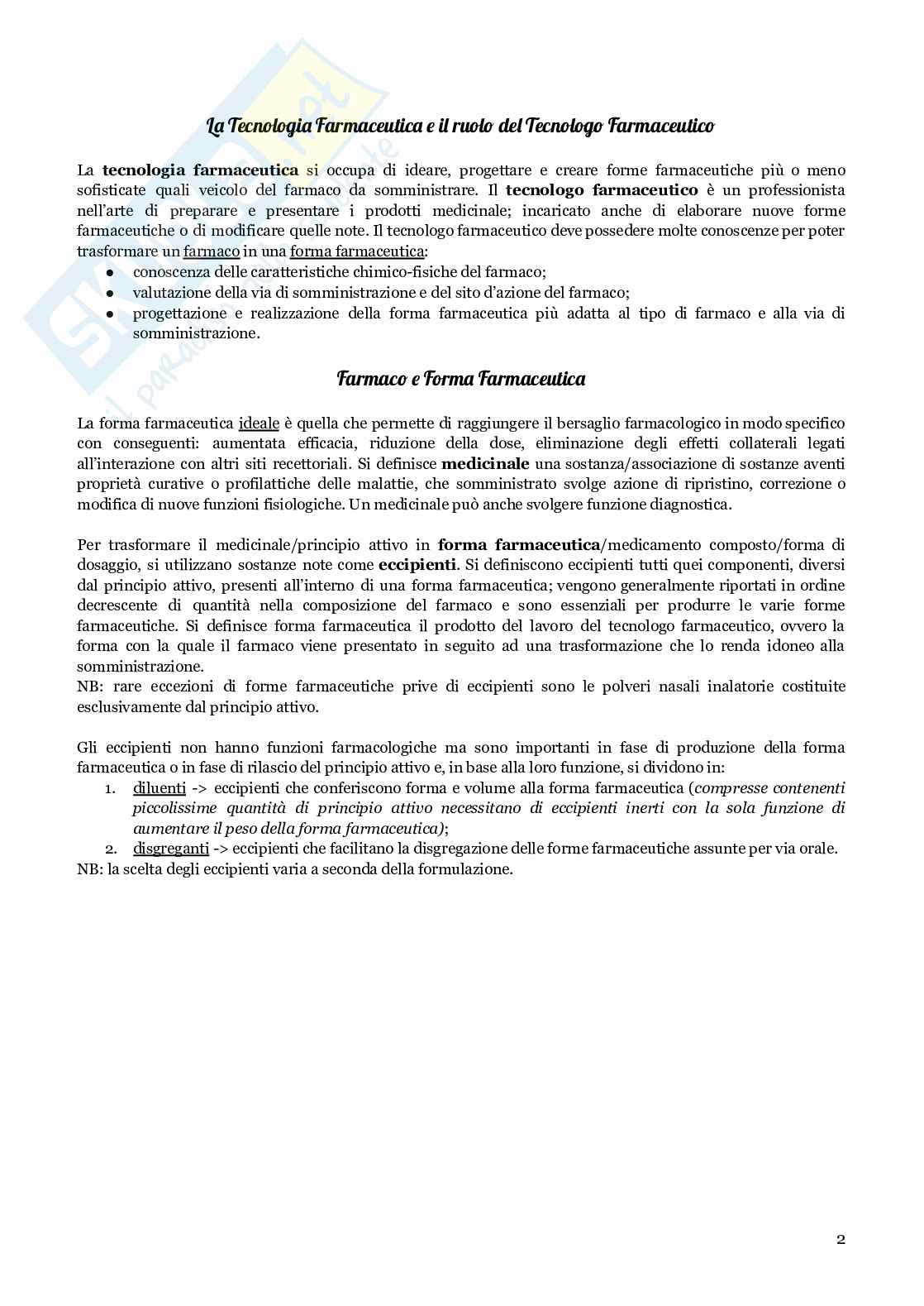 Tecnologia farmaceutica Pag. 2