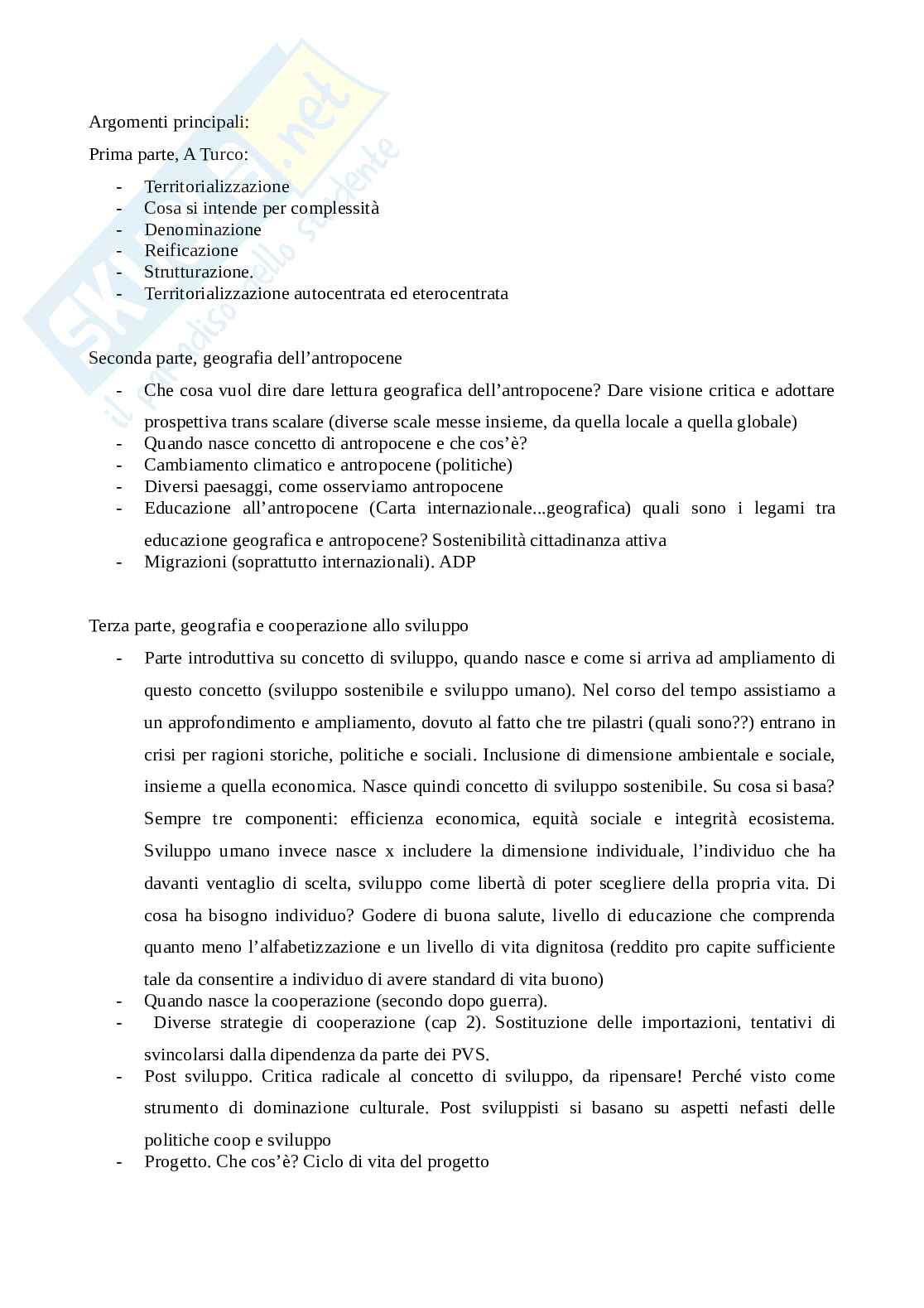 Risposte a domande dell'esame Geografia della complessità Pag. 26