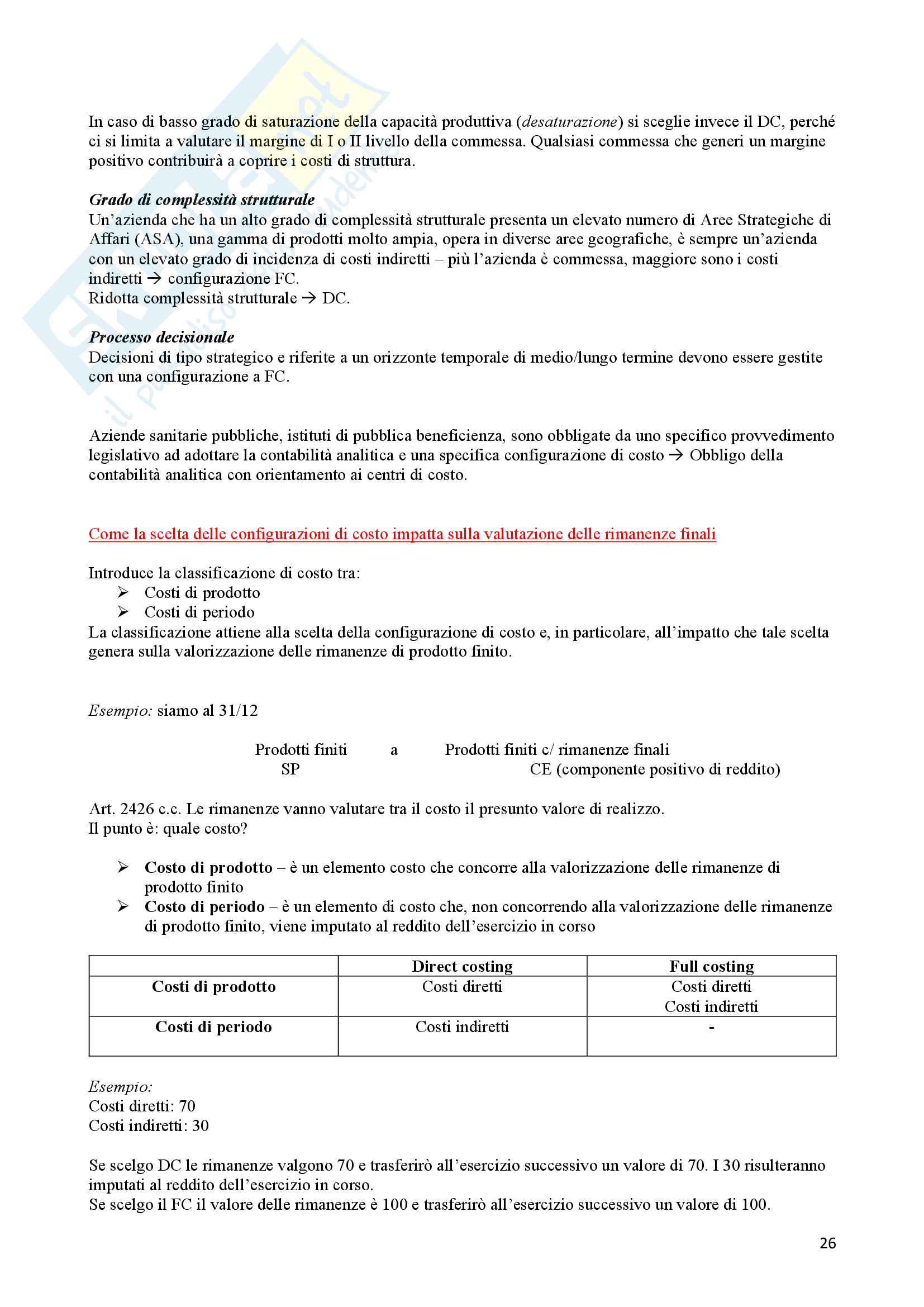 Appunti programmazione e controllo Pag. 26