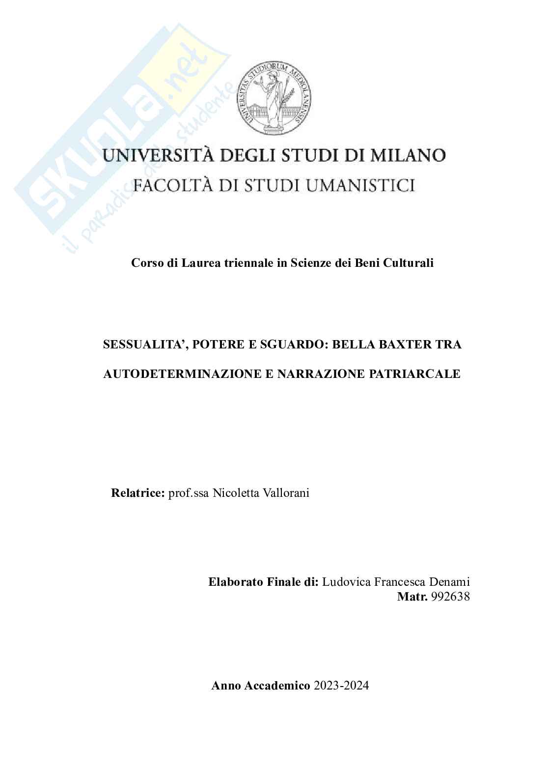 Sessualità, potere e sguardo: Bella Baxter tra autodeterminazione e narrazione patriarcale Pag. 1