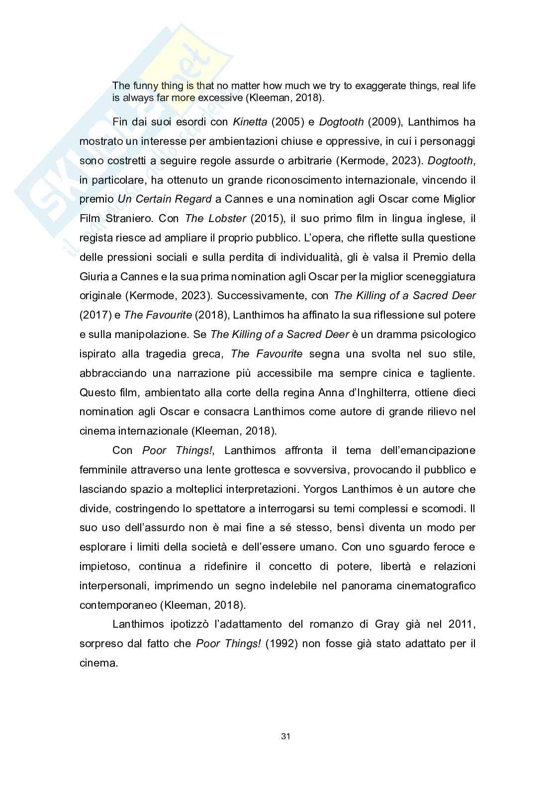 Sessualità, potere e sguardo: Bella Baxter tra autodeterminazione e narrazione patriarcale Pag. 31