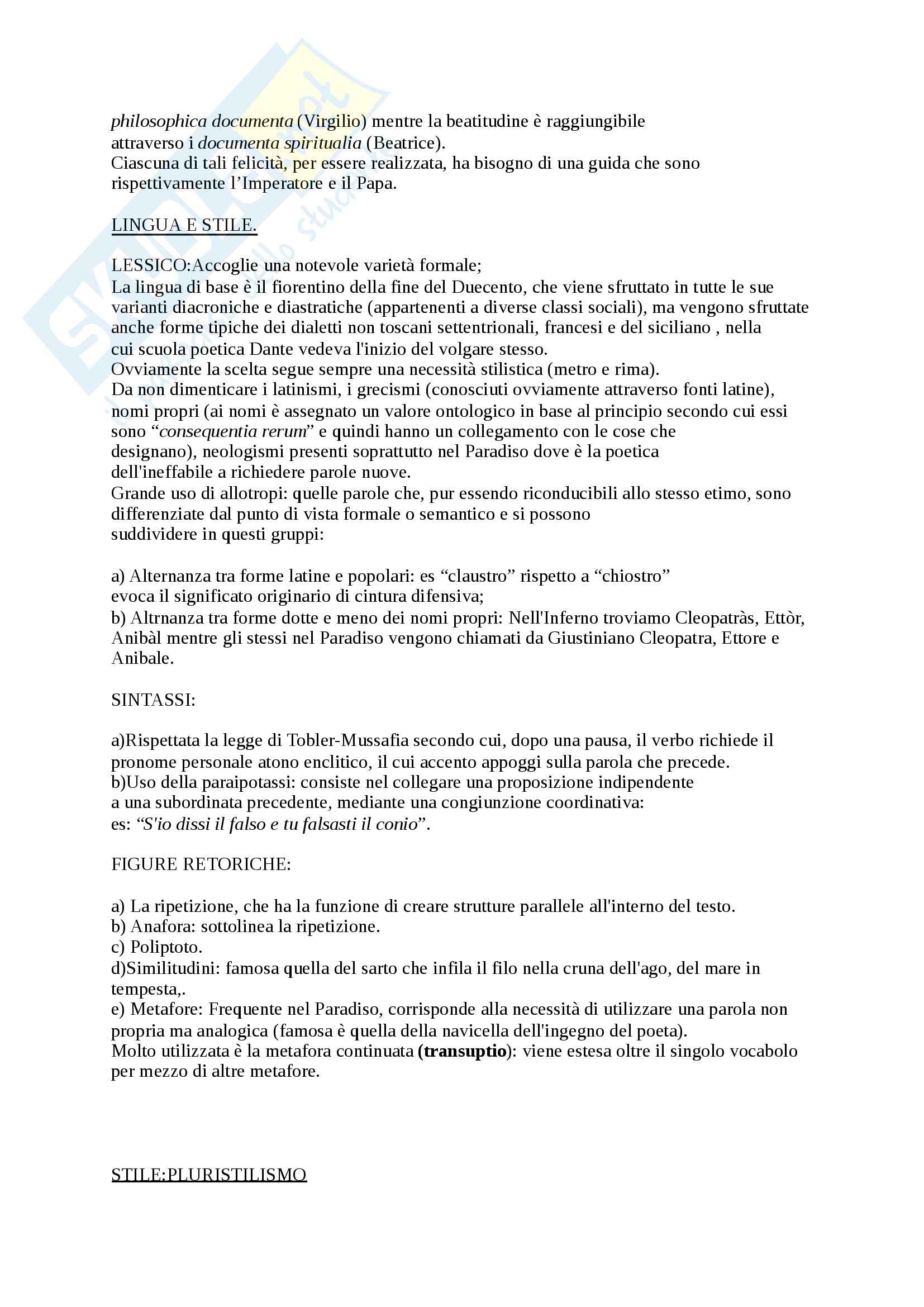 Riassunto esame Istituzioni di Filologia Italiana, testo consigliato Filologia e critica dantesca, Bellomo, prof. Fiorilla Pag. 11