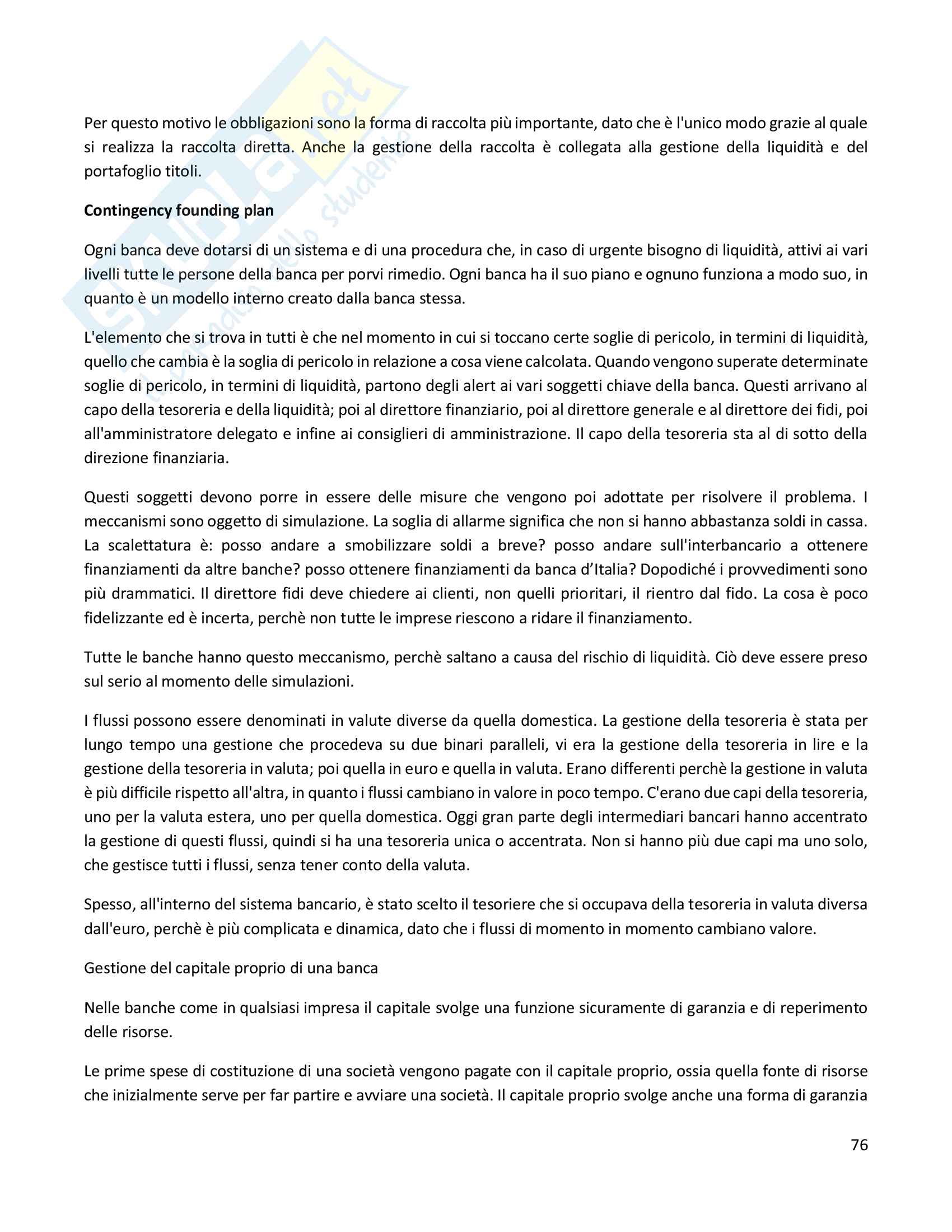 Appunti per l'esame di "Economia delle aziende di credito" (Prof. Oriani) Pag. 76