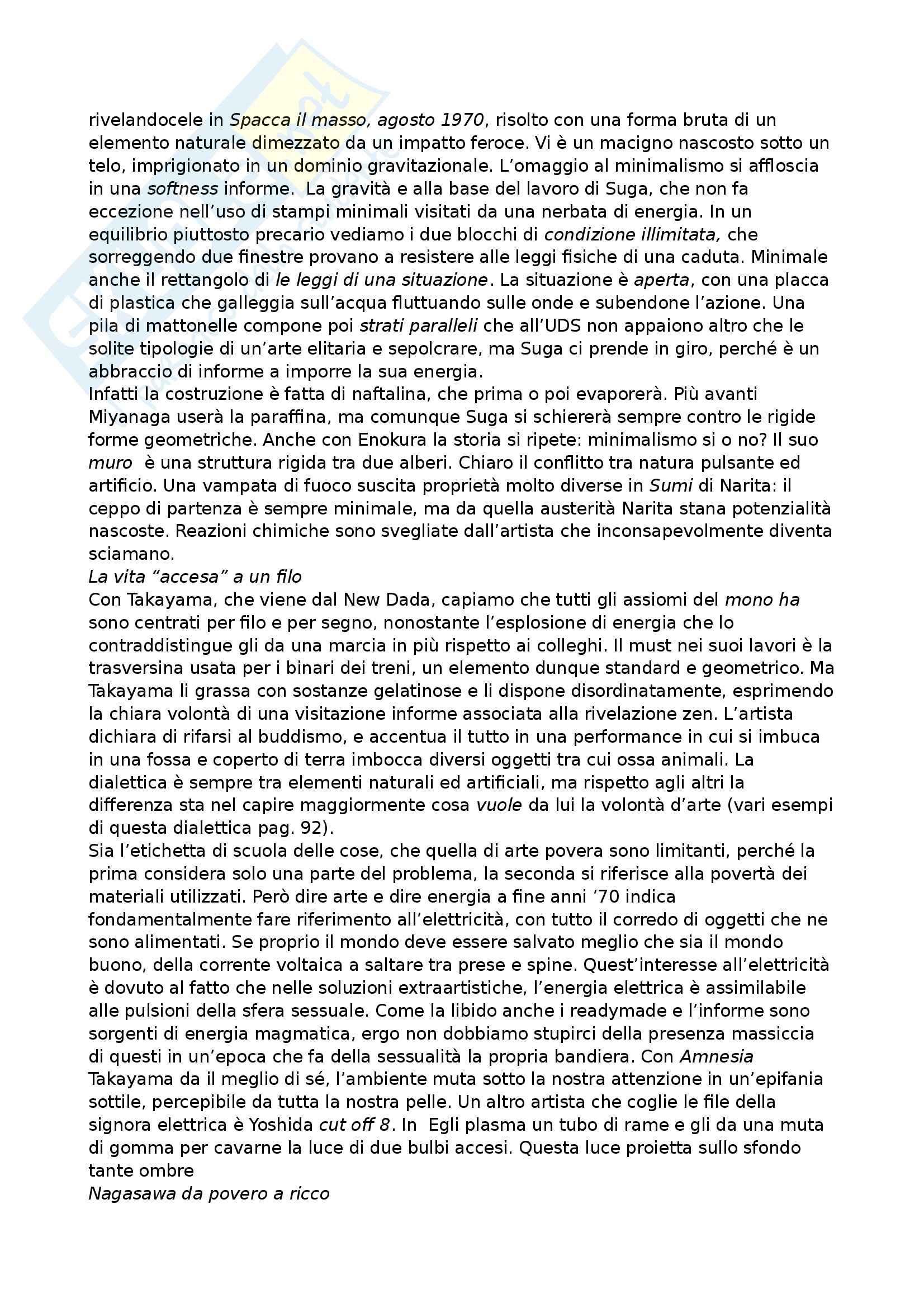 Riassunto esame Tecniche dell'arte contemporanea, prof. Fabbri, libro consigliato Lo Zen e il Manga Pag. 21