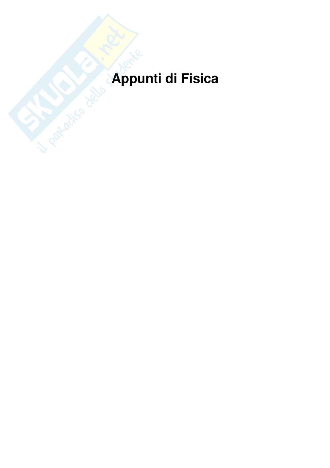 Appunto Fisica Pag. 1