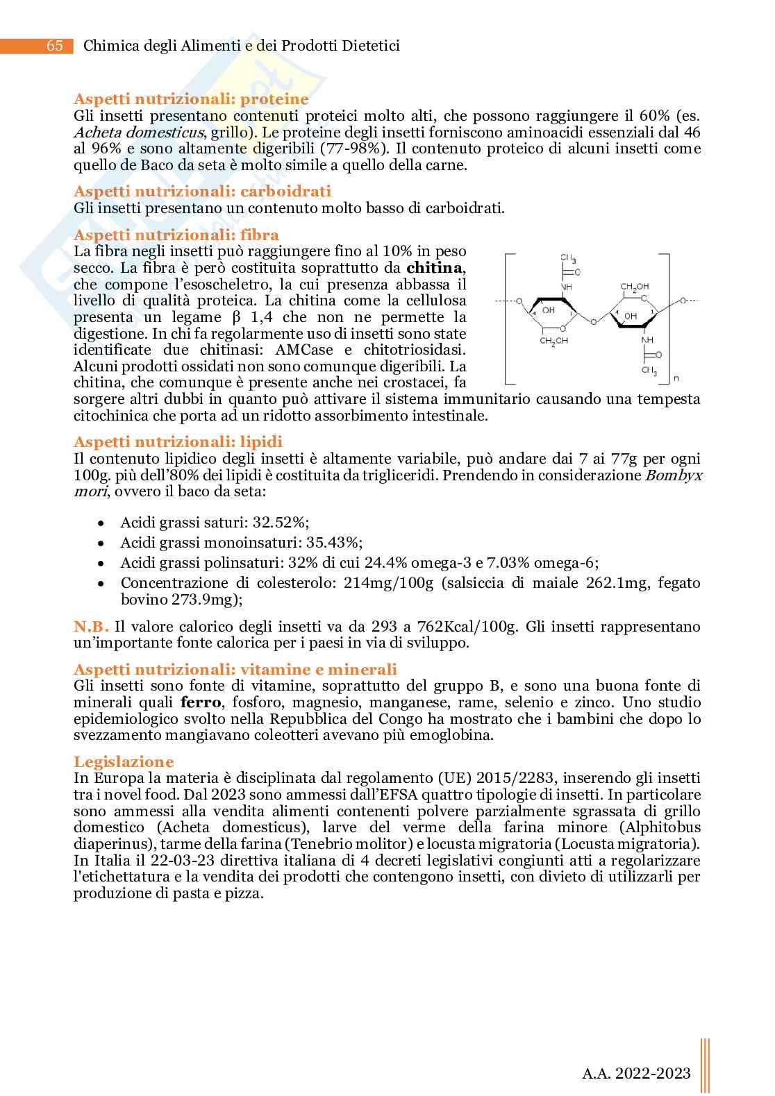 Chimica degli alimenti e dei prodotti dietetici Pag. 66