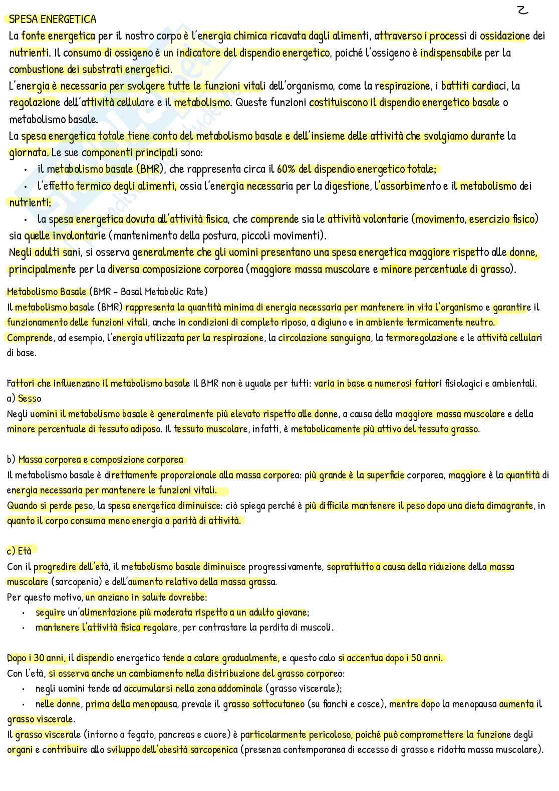 Appunti di Nutrizione umana 2 Pag. 1