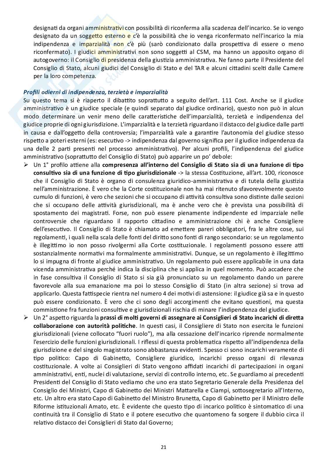 Diritto processuale amministrativo (tutte le lezioni)  Pag. 21