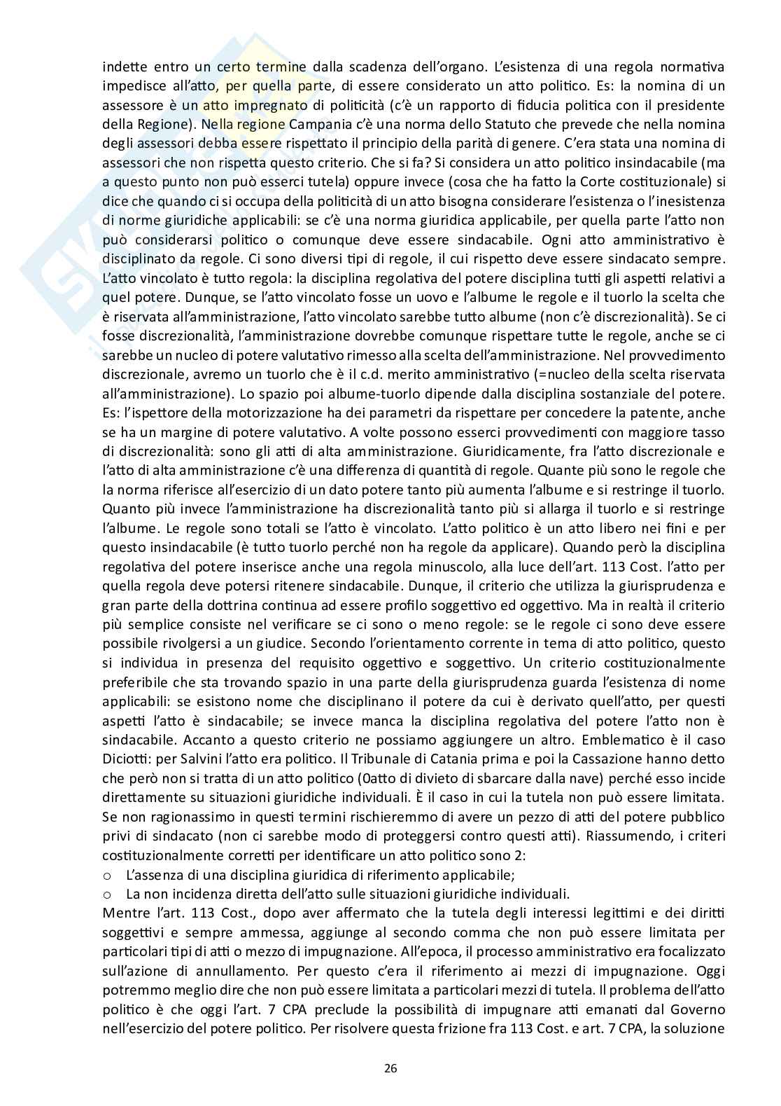 Diritto processuale amministrativo (tutte le lezioni)  Pag. 26