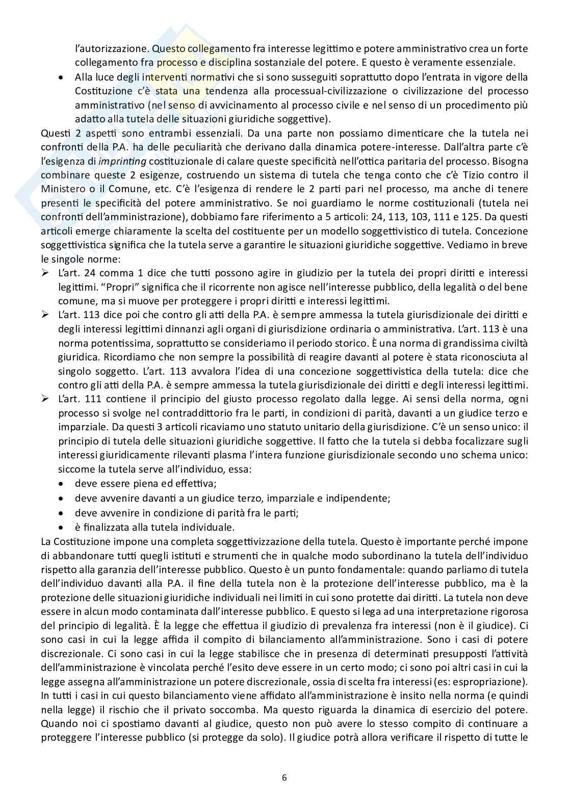 Diritto processuale amministrativo (tutte le lezioni)  Pag. 6