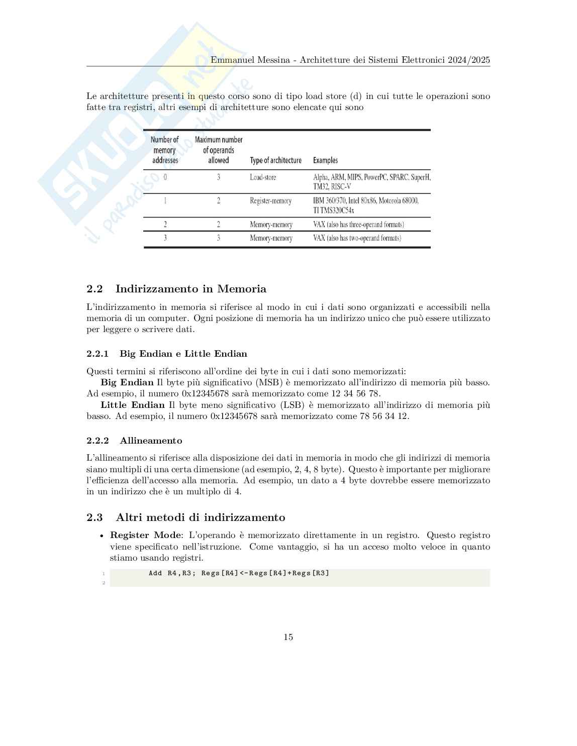 Architetture dei sistemi di elaborazione - Appunti completi (MIPS, ARM Cortex-M3, Pipeline, Cache)  Pag. 16