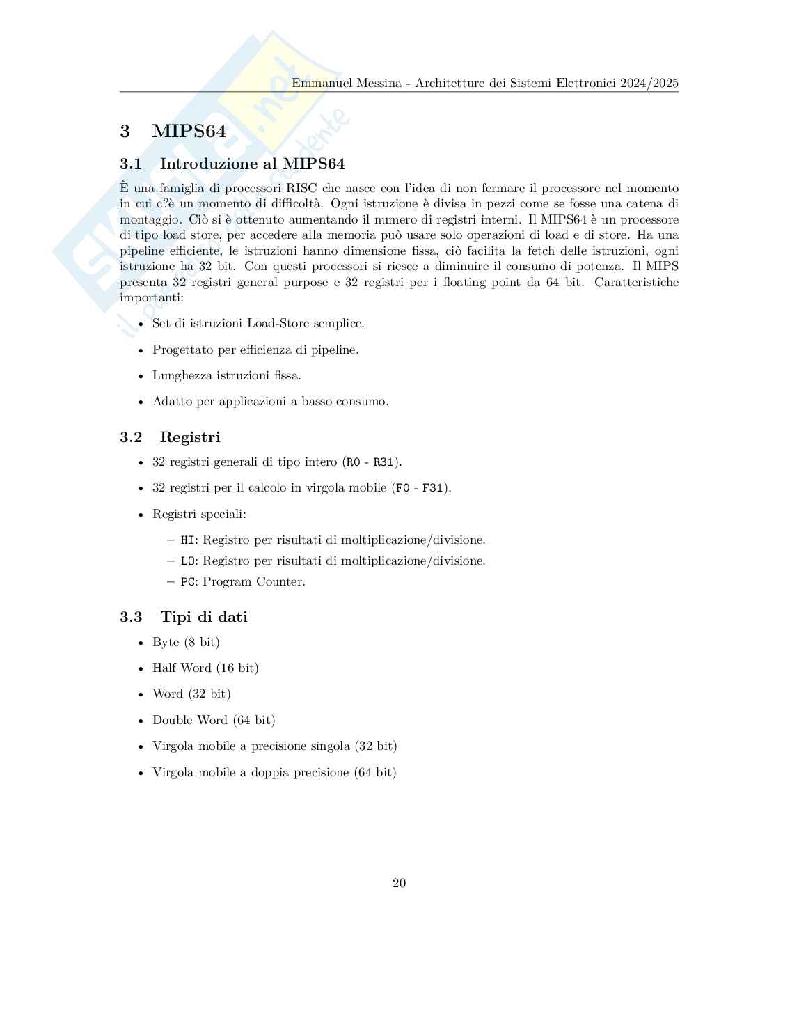 Architetture dei sistemi di elaborazione - Appunti completi (MIPS, ARM Cortex-M3, Pipeline, Cache)  Pag. 21