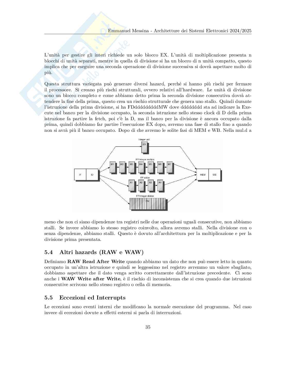 Architetture dei sistemi di elaborazione - Appunti completi (MIPS, ARM Cortex-M3, Pipeline, Cache)  Pag. 36