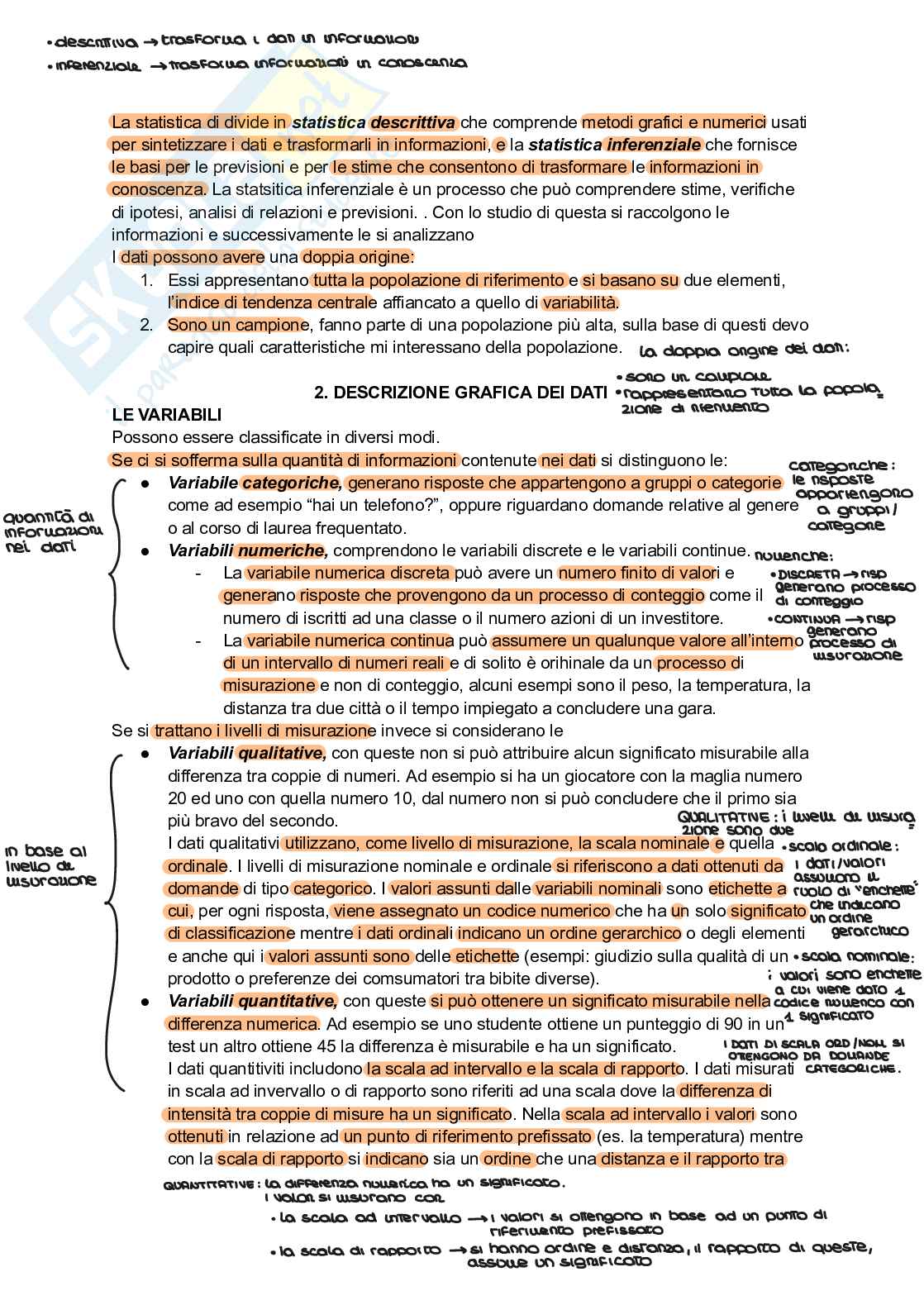 Appunti di Statistica  Pag. 2