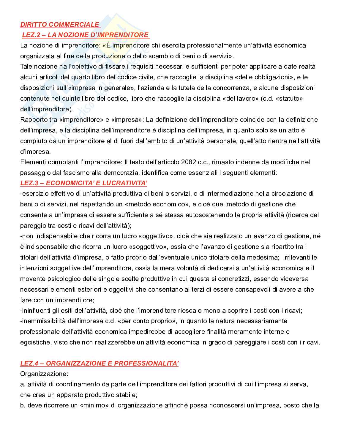 Esame Diritto commerciale  Pag. 1
