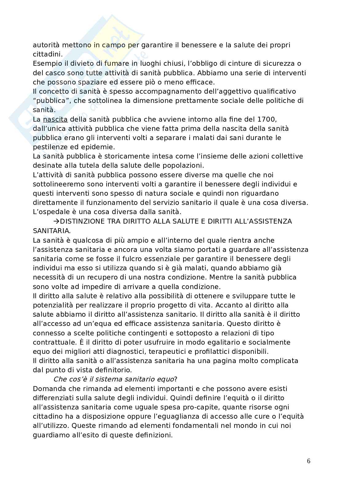 Salute e sanità pubblica Pag. 6