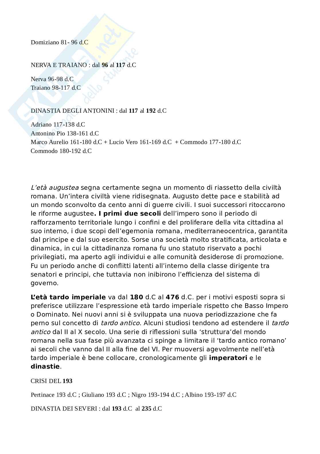 Storia romana - periodizzazione completa Pag. 6