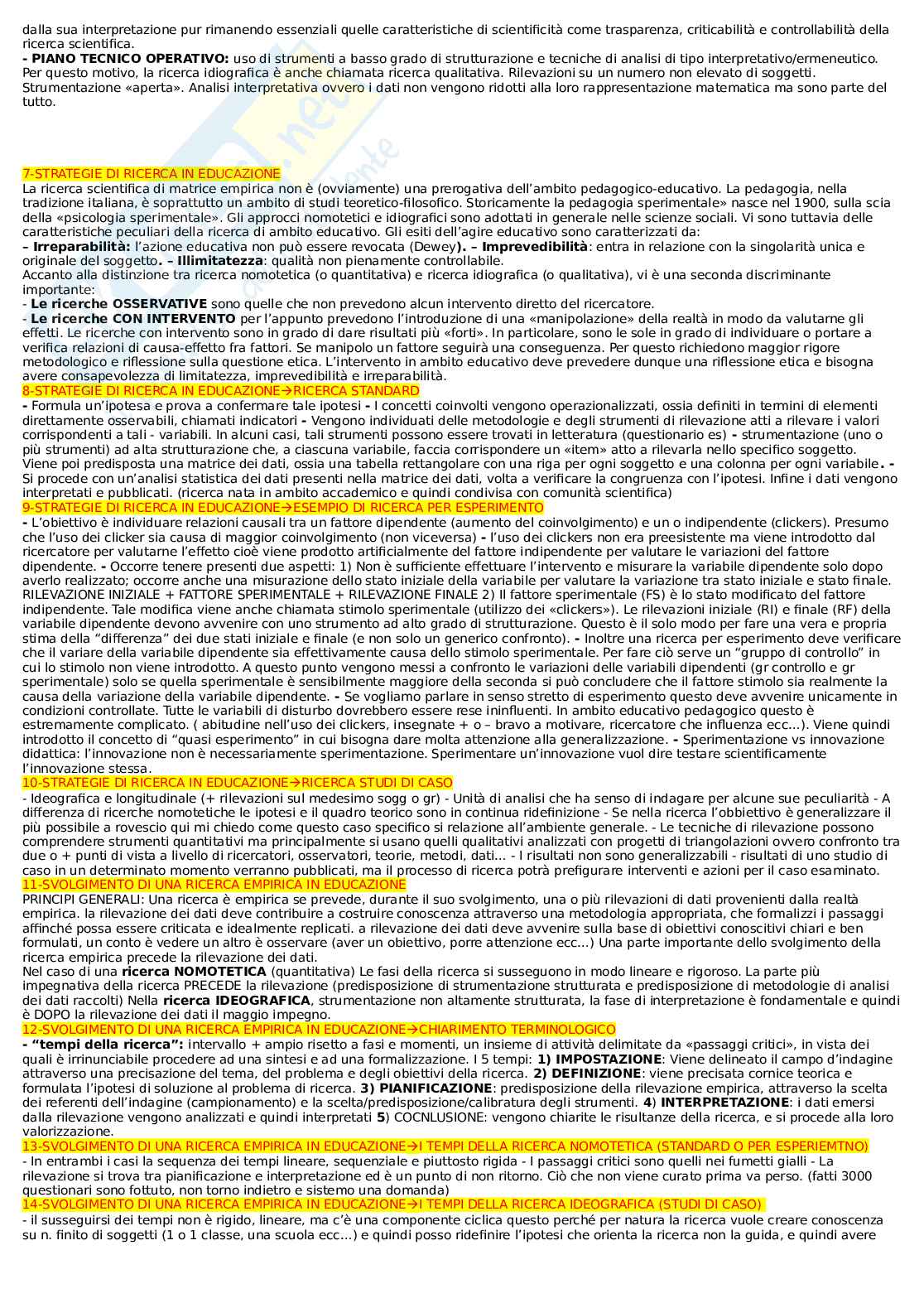 Appunti di lezione Pedagogia sperimentale Pag. 2