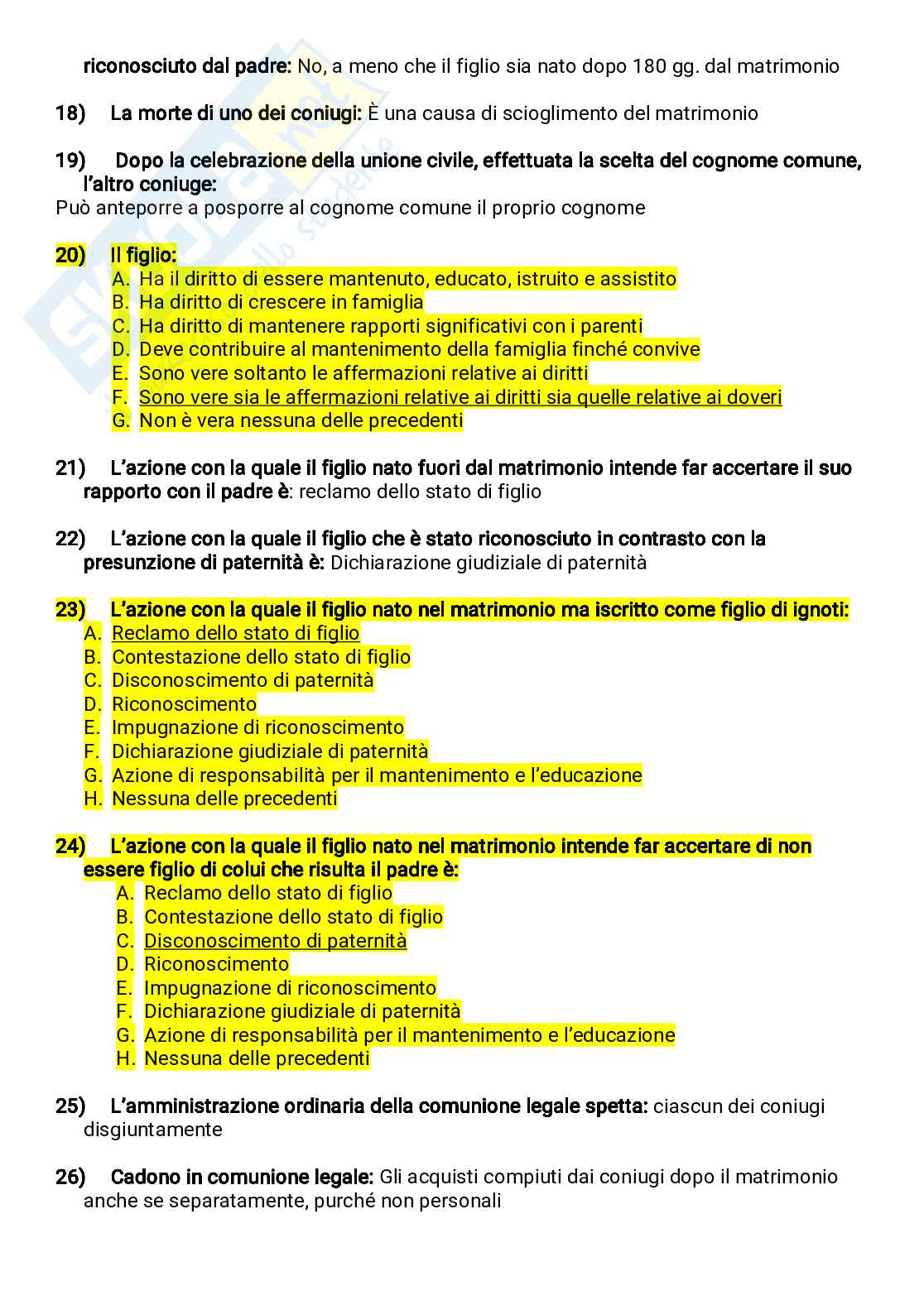 Domande secondo esonero Diritto privato Pag. 16