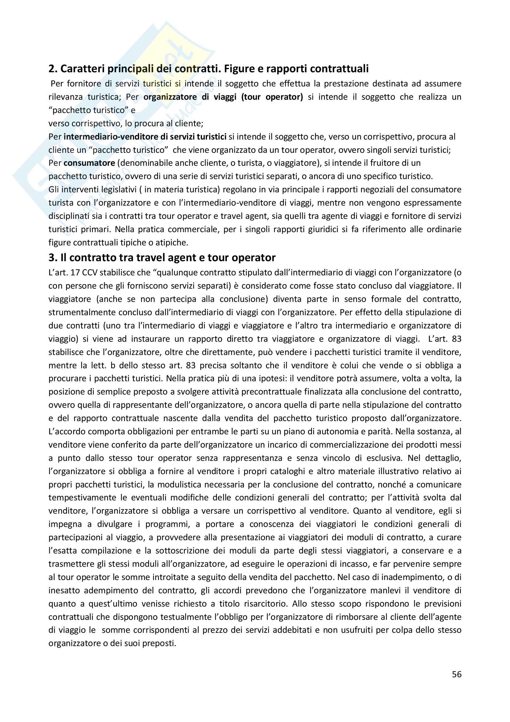 Legislazione del turismo - turismo e competenze Pag. 56