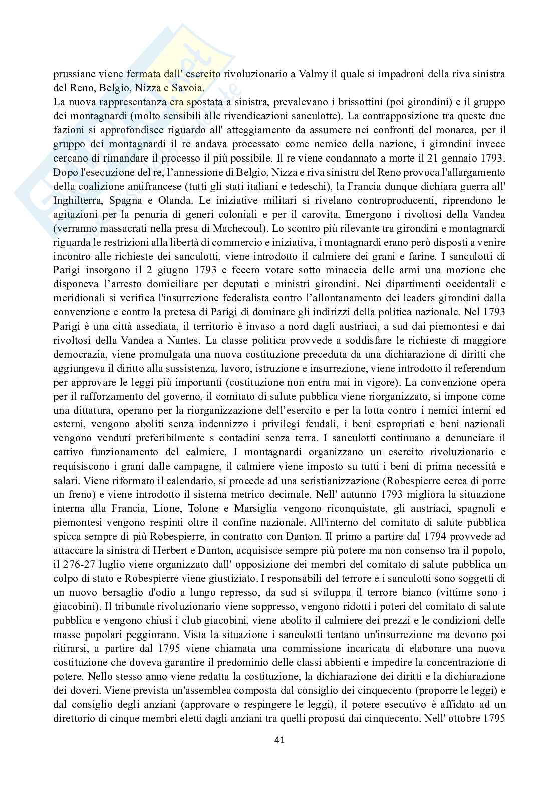 Riassunto esame Storia moderna, Prof. Guerrini Maria Teresa, libro consigliato Manuale di storia moderna, Carlo Capra Pag. 41