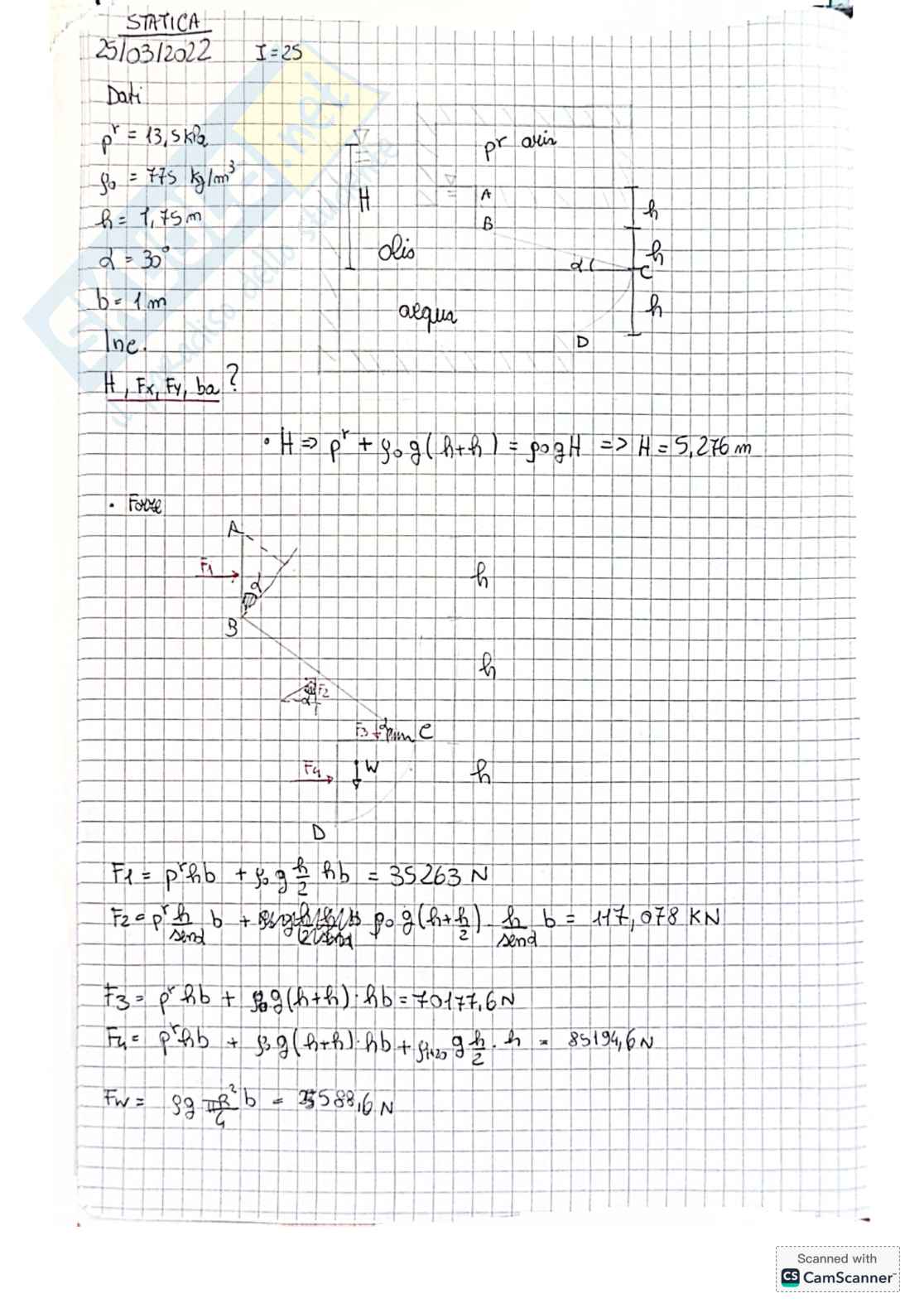 Esercizi Fluidodinamica - parte 1 Pag. 1