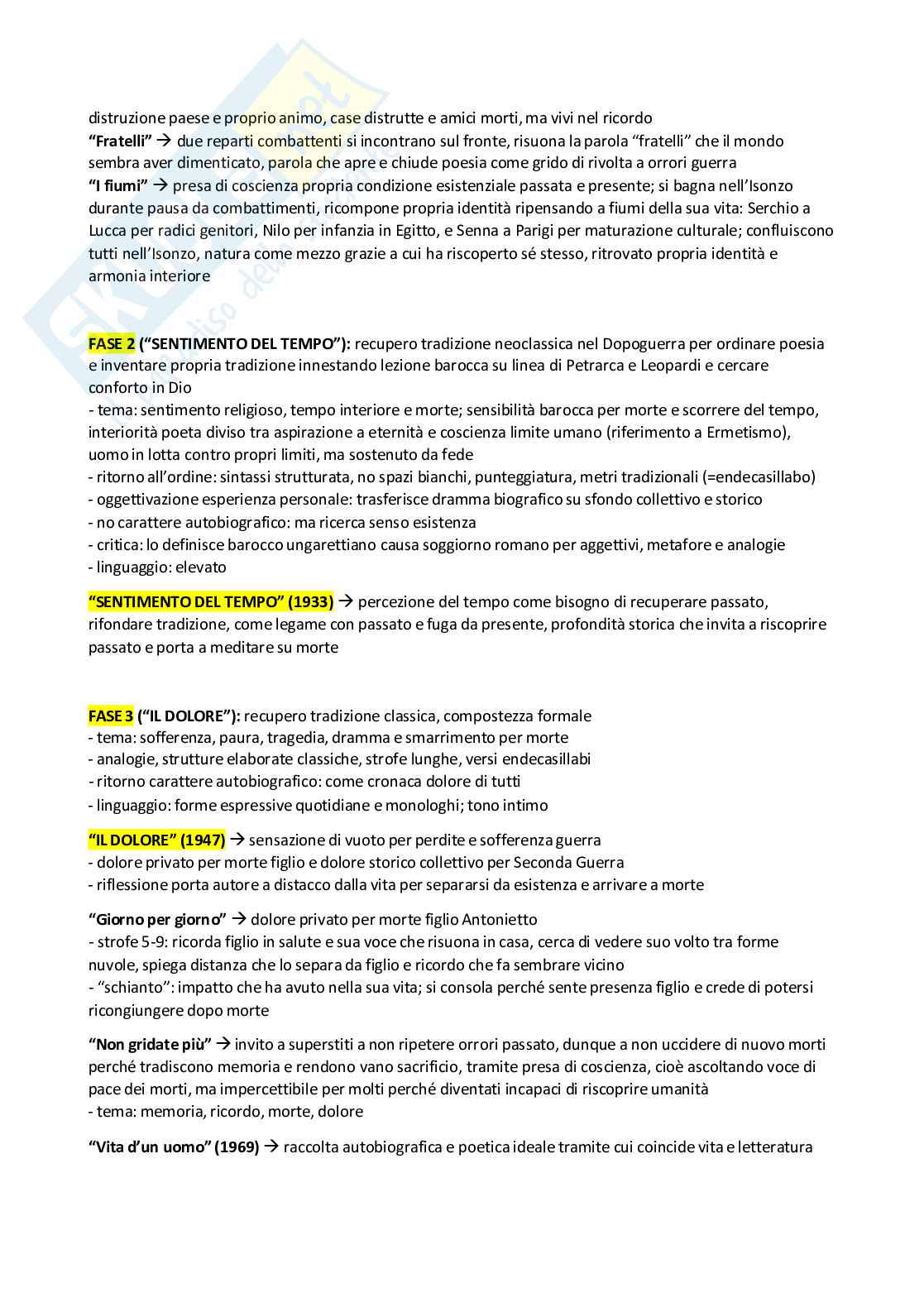 Letteratura Italiana (B024354) - Appunti completi, schema autori e opere, domande | SFP Notes Vol. 01 Pag. 41