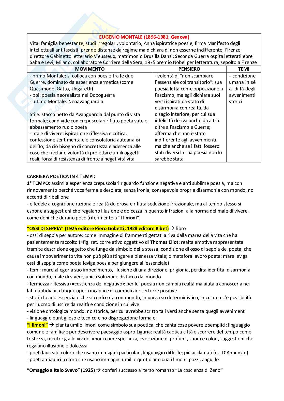 Letteratura Italiana (B024354) - Appunti completi, schema autori e opere, domande | SFP Notes Vol. 01 Pag. 51
