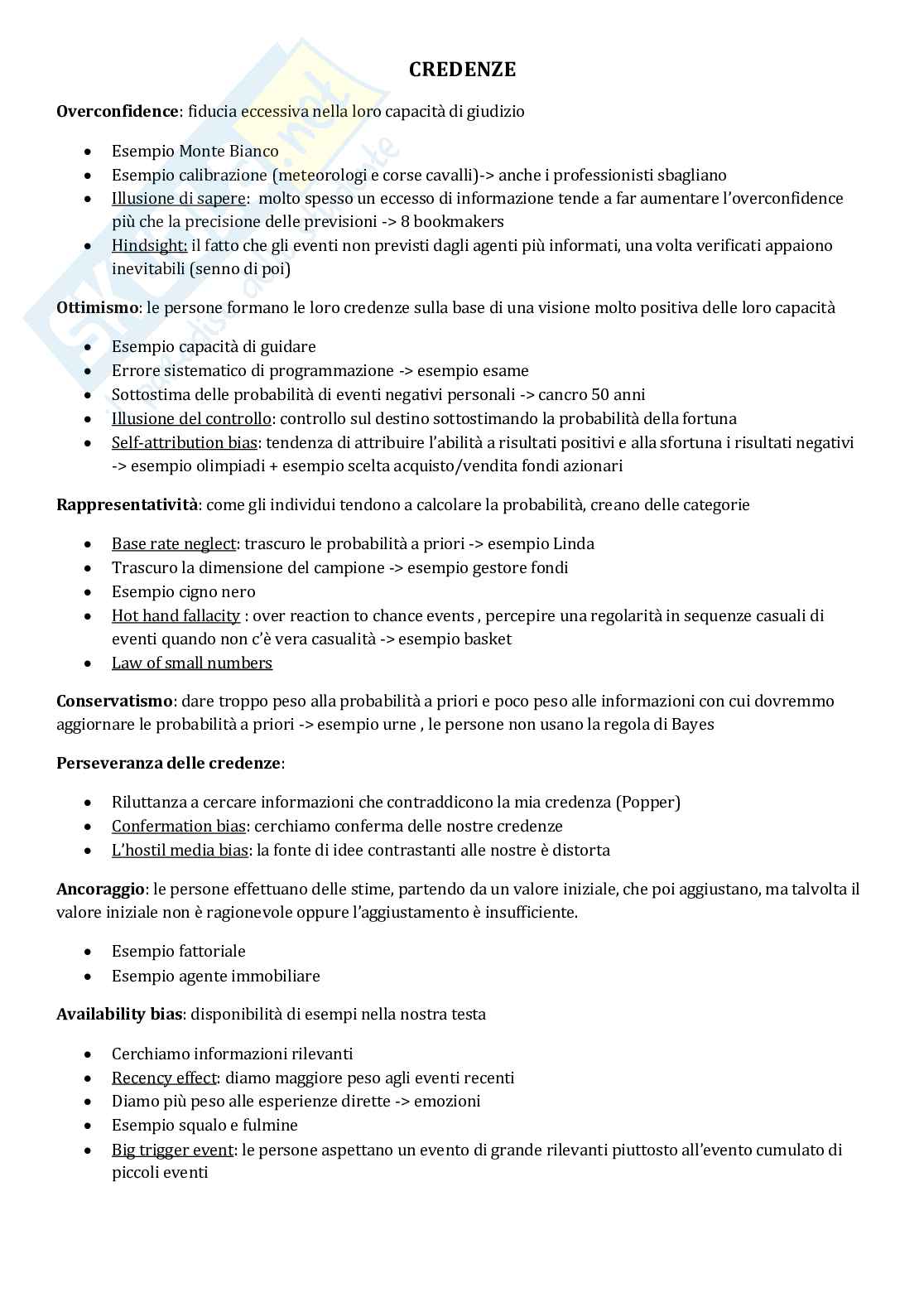 Anomalie e finanza comportamentale, microeconomia per la finanza, prof. Colombo Pag. 46