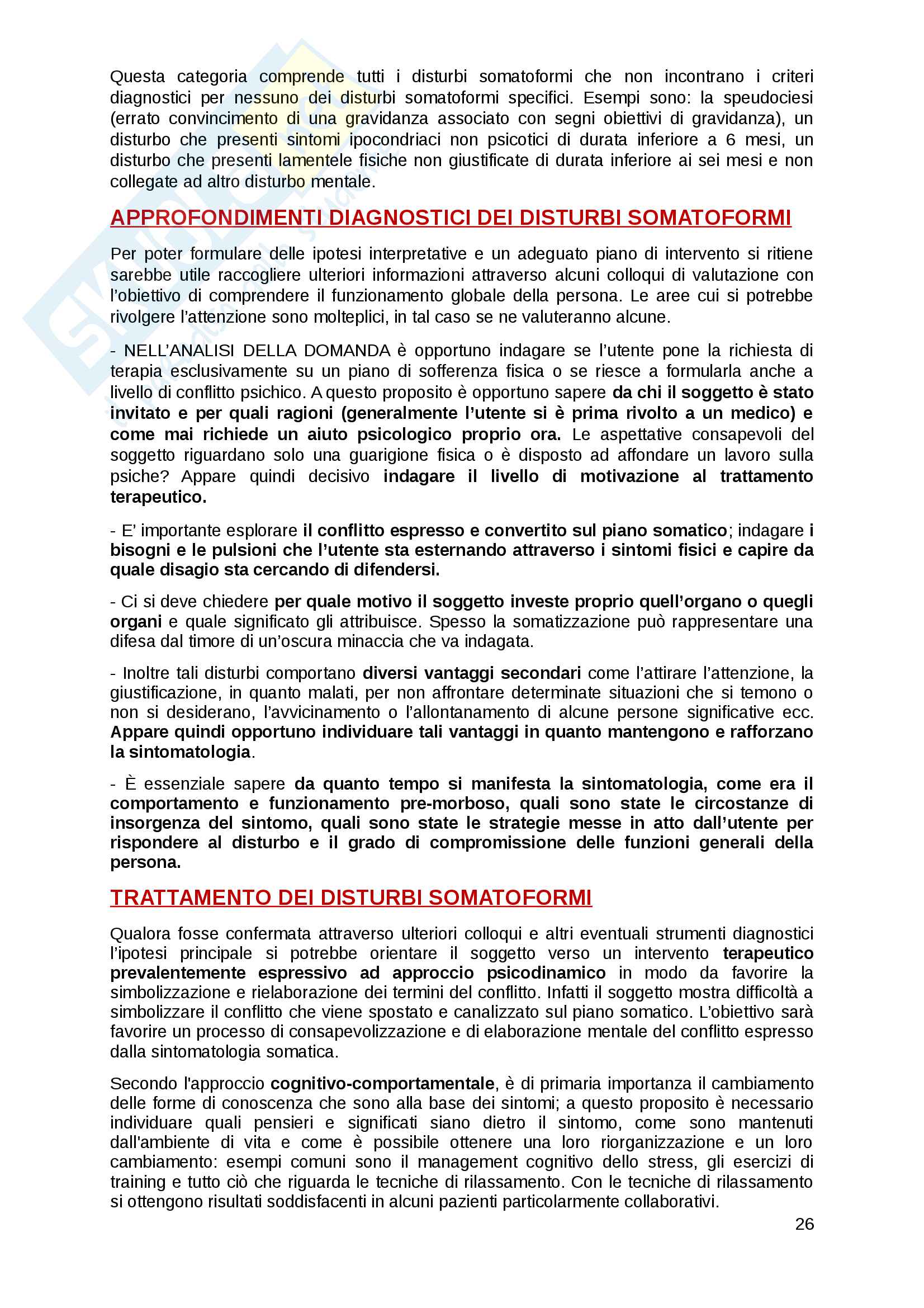 Terza prova esame di stato psicologia DSM IV TR ADULTI riassunto Pag. 26