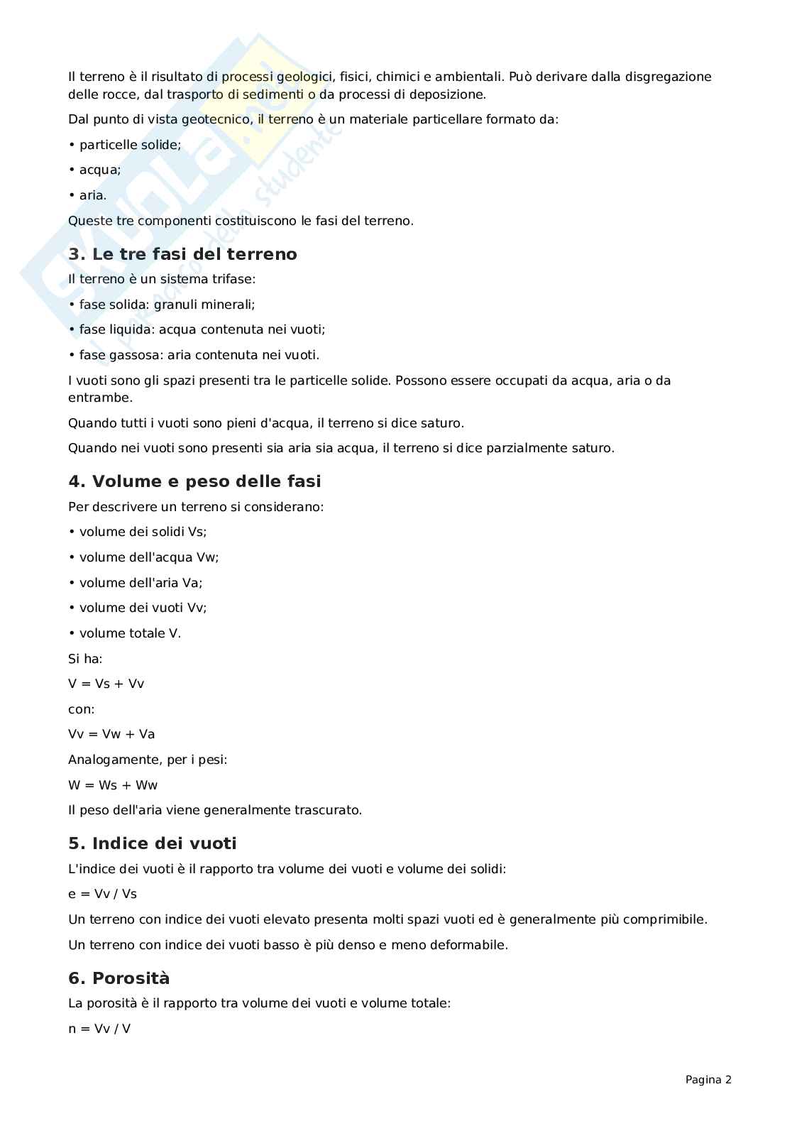Geotecnica - Appunti per ripasso Pag. 2