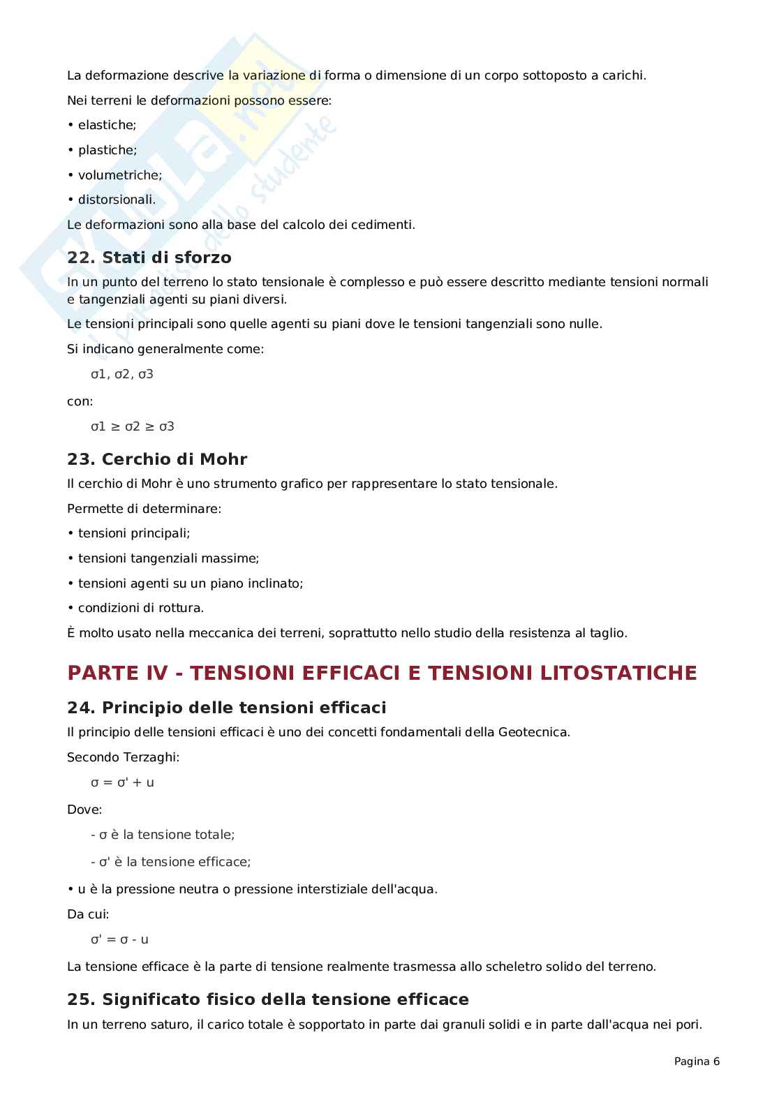 Geotecnica - Appunti per ripasso Pag. 6