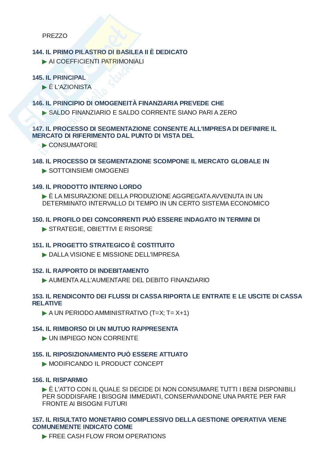 Domande e risposte Economia e gestione delle imprese, ordine alfabetico 2025 Pag. 11