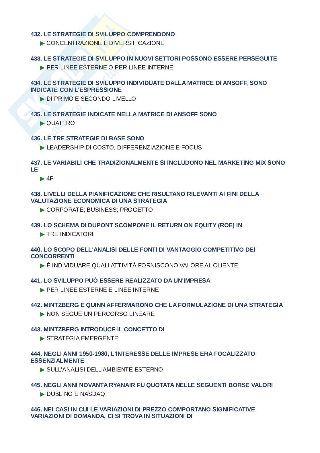 Domande e risposte Economia e gestione delle imprese, ordine alfabetico 2025 Pag. 31