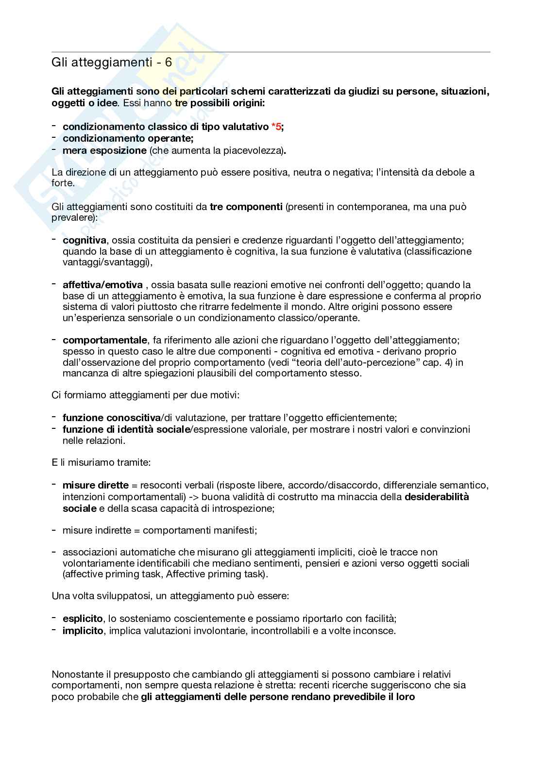 Appunti di Psicologia sociale Pag. 6