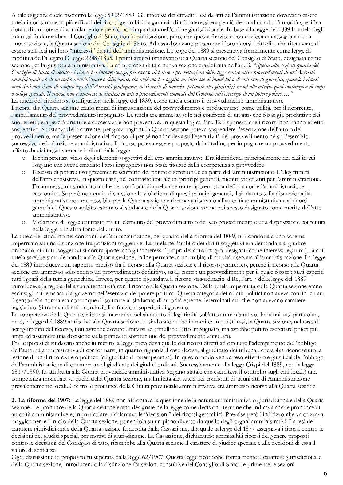 Riassunto esame Giustizia amministrativa, Prof. Bertonazzi Luca Santino, libro consigliato Lezioni di giustizia amministrativa, Travi  Pag. 6