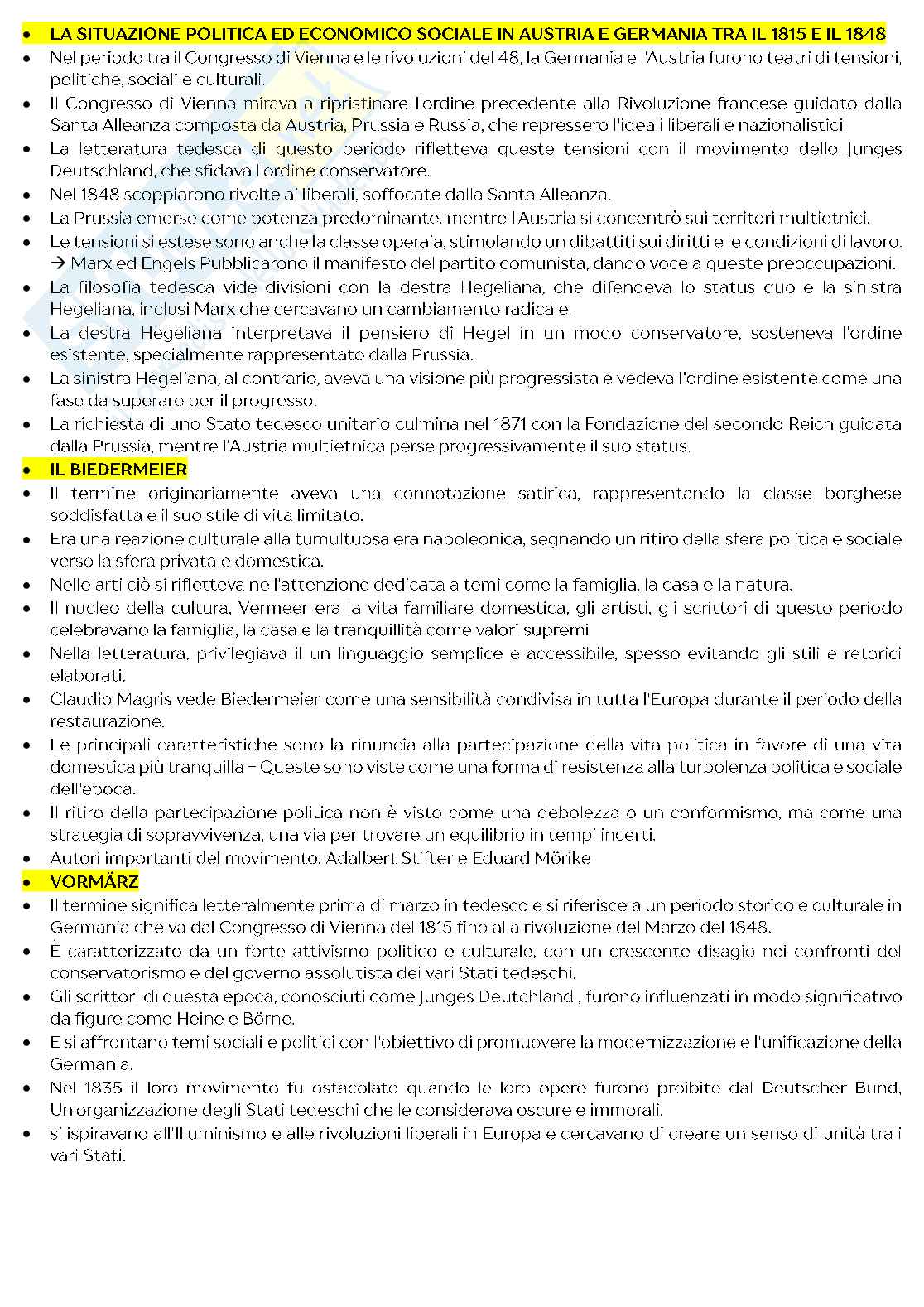 Schemi e appunti per sostenere esame orale di Letteratura tedesca 2  Pag. 26