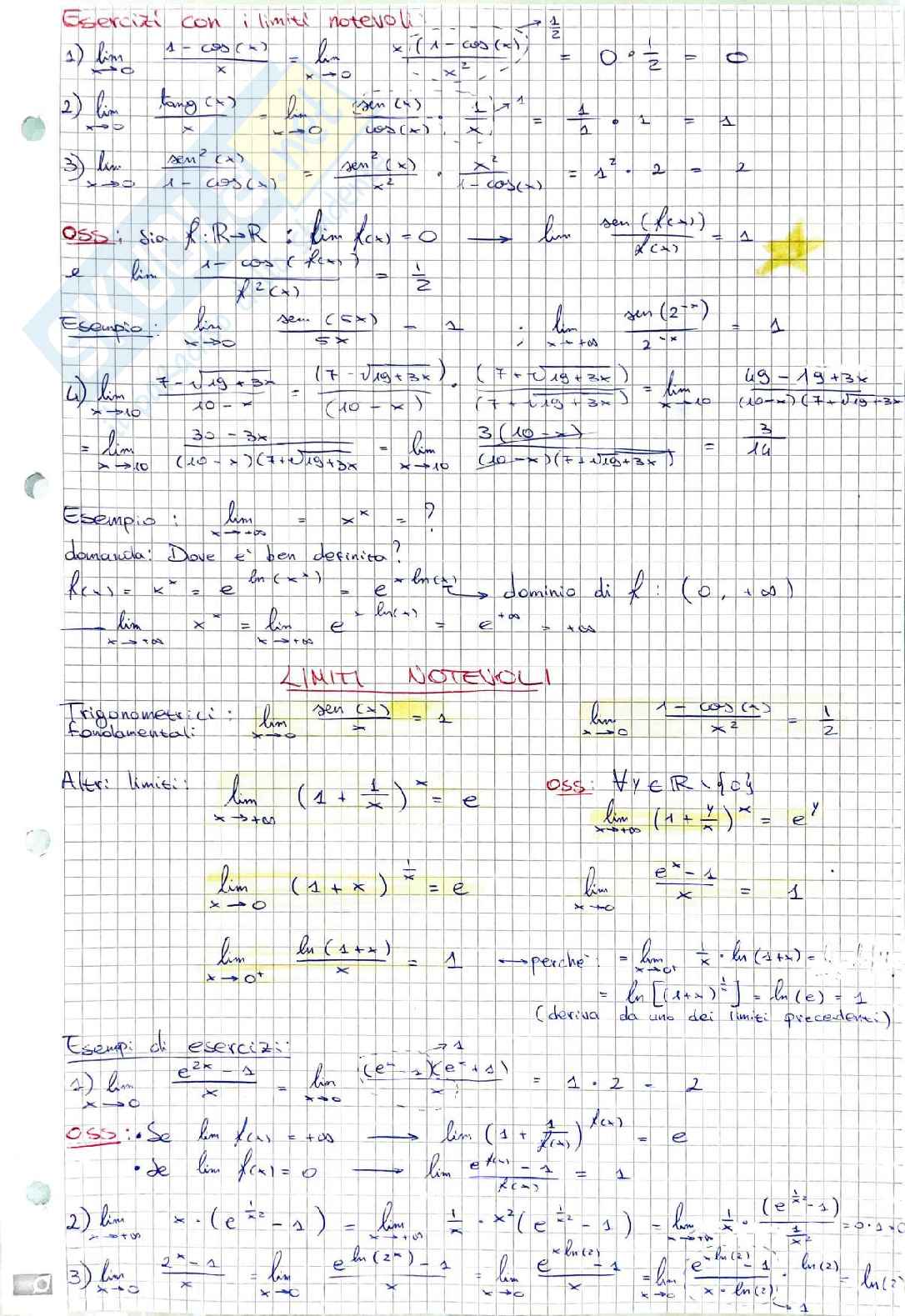 Analisi 1 - Appunti completi + Esercizi Pag. 21