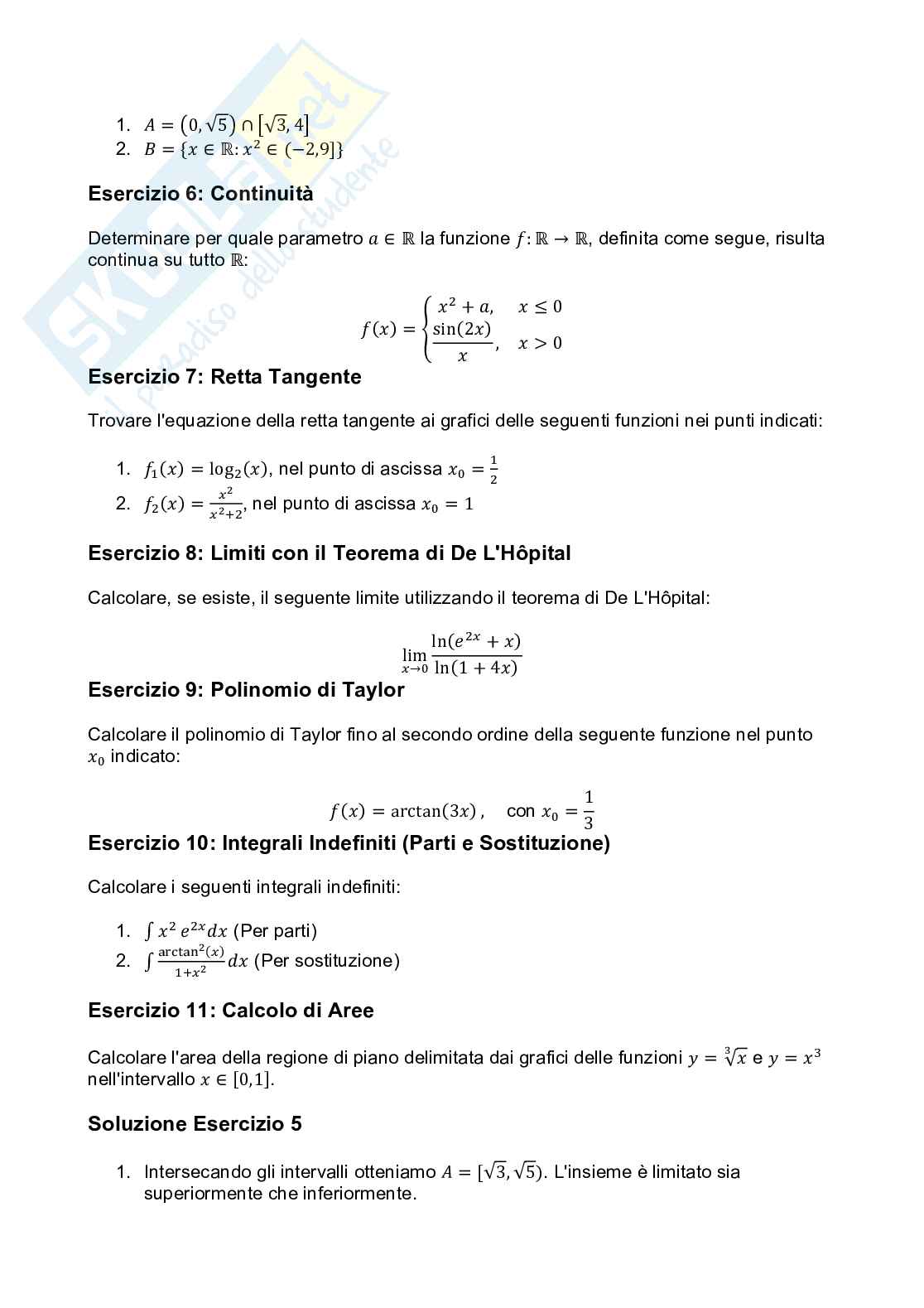 Analisi 1 - Appunti completi + Esercizi Pag. 56